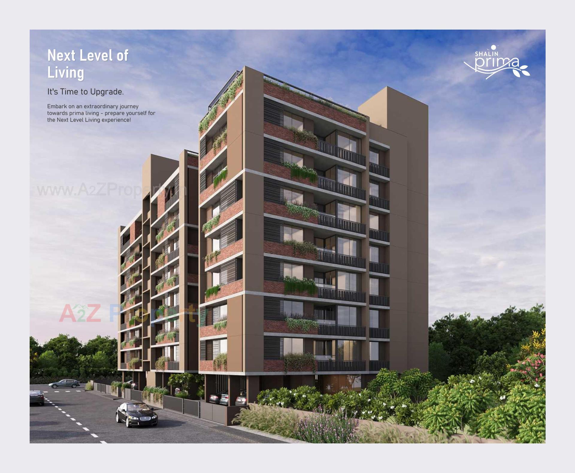3D Elevation of real estate project Shalin Prima located at Paldi, Ahmedabad, Gujarat