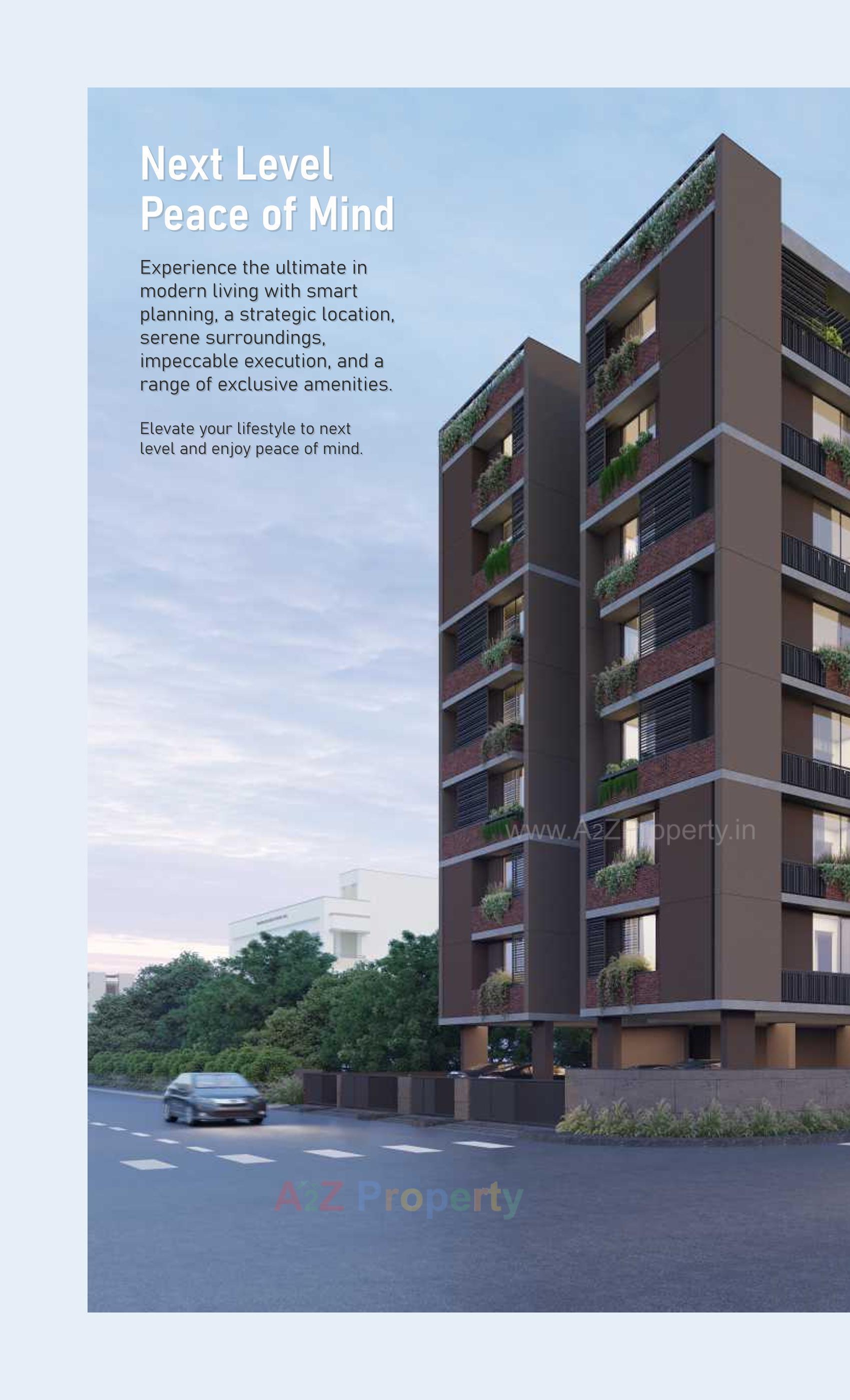 3D Elevation of real estate project Shalin Prima located at Paldi, Ahmedabad, Gujarat