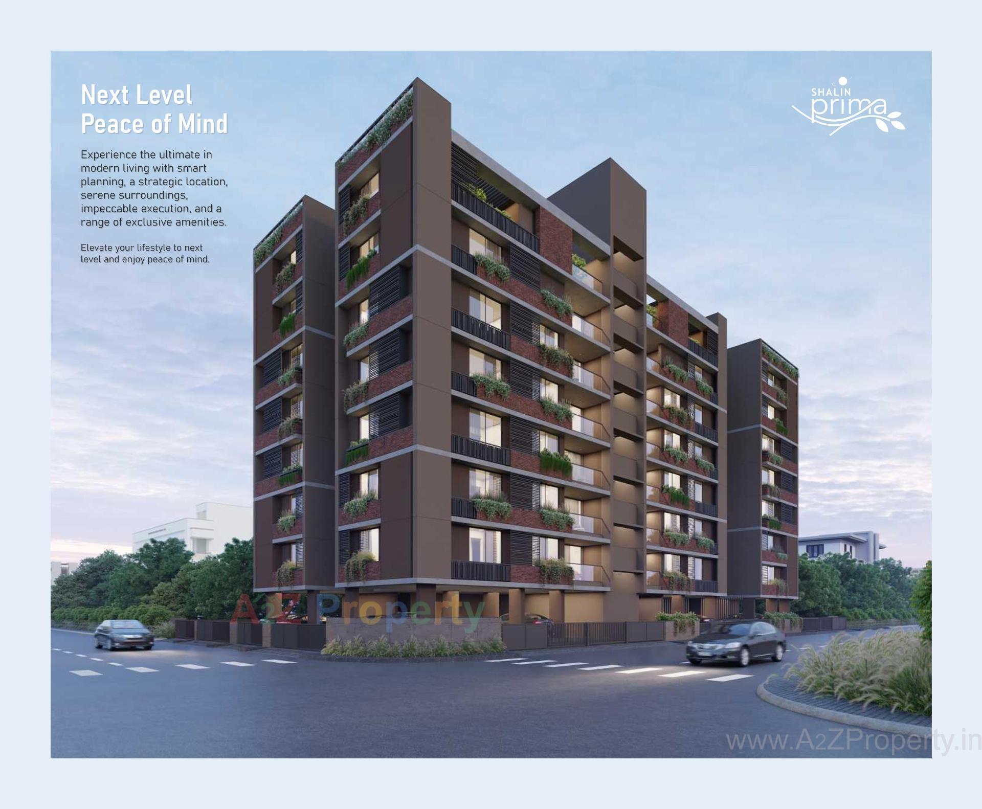 3D Elevation of real estate project Shalin Prima located at Paldi, Ahmedabad, Gujarat
