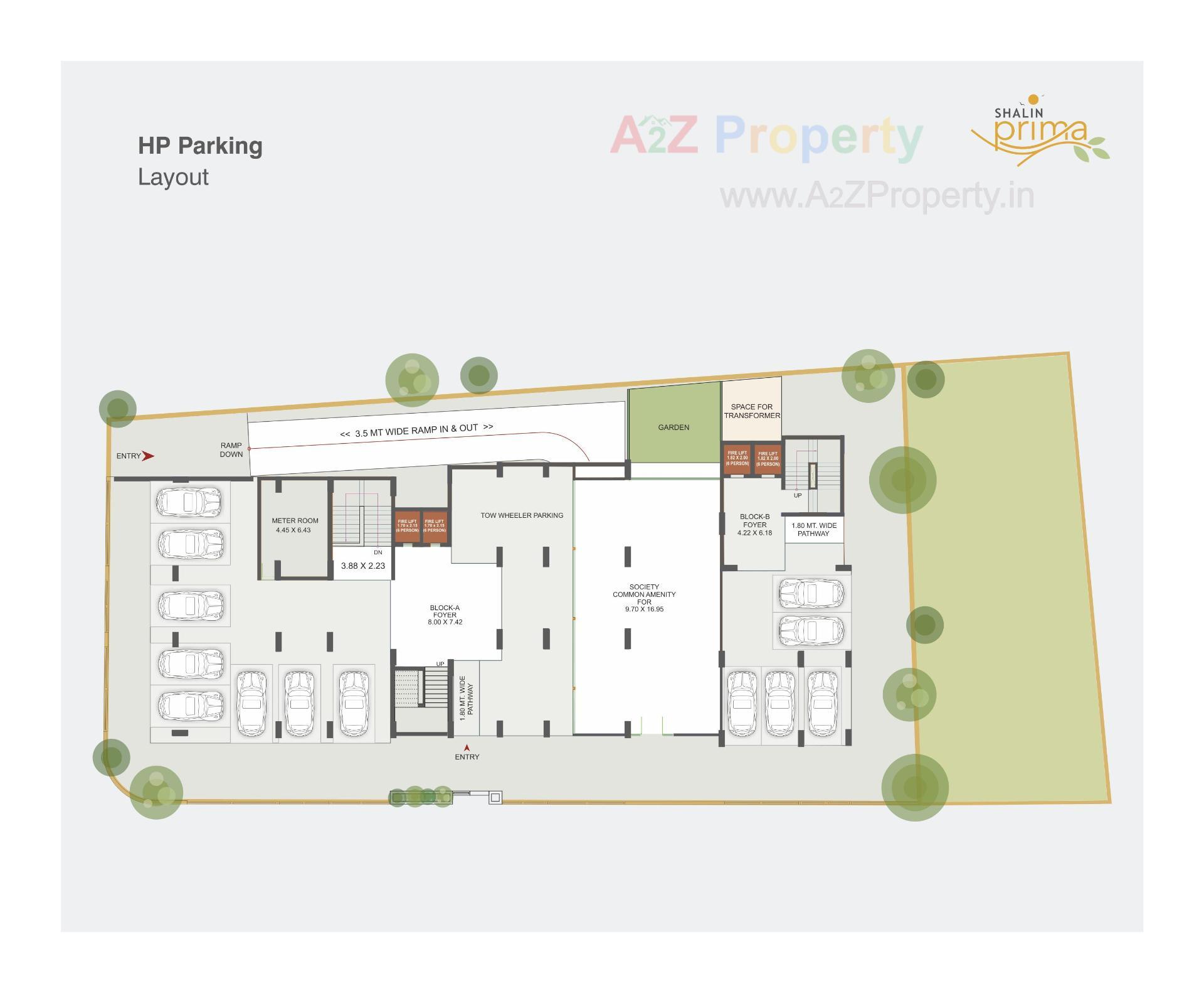 Layout of real estate project Shalin Prima located at Paldi, Ahmedabad, Gujarat