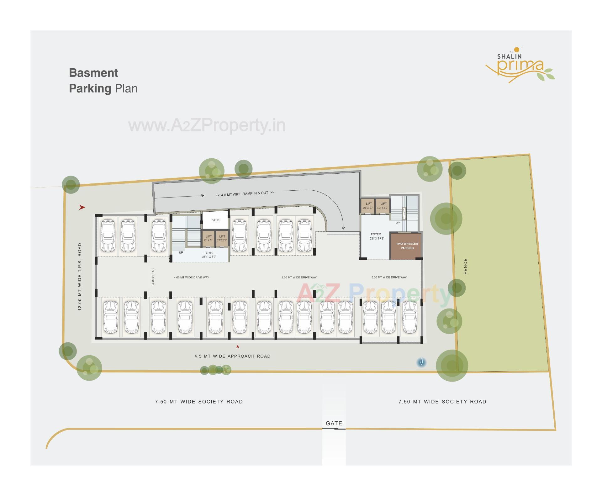 Layout of real estate project Shalin Prima located at Paldi, Ahmedabad, Gujarat