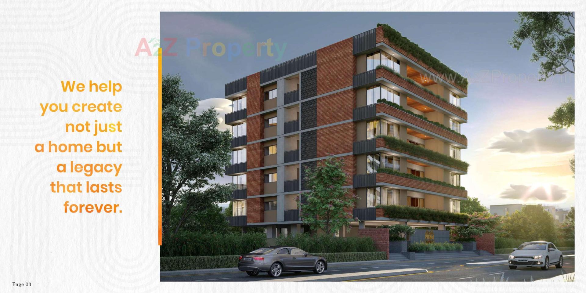 3D Elevation of real estate project Shalin Shashwat located at Bodakdev, Ahmedabad, Gujarat