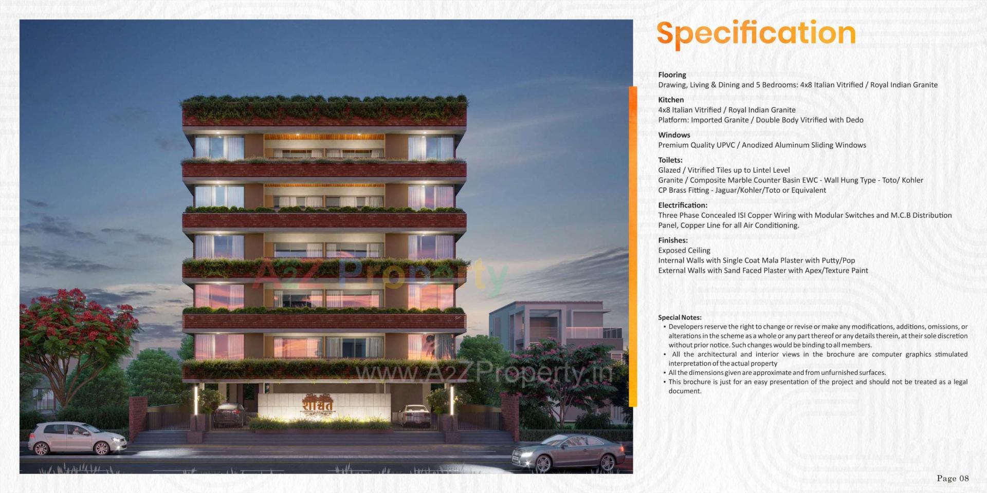 3D Elevation of real estate project Shalin Shashwat located at Bodakdev, Ahmedabad, Gujarat