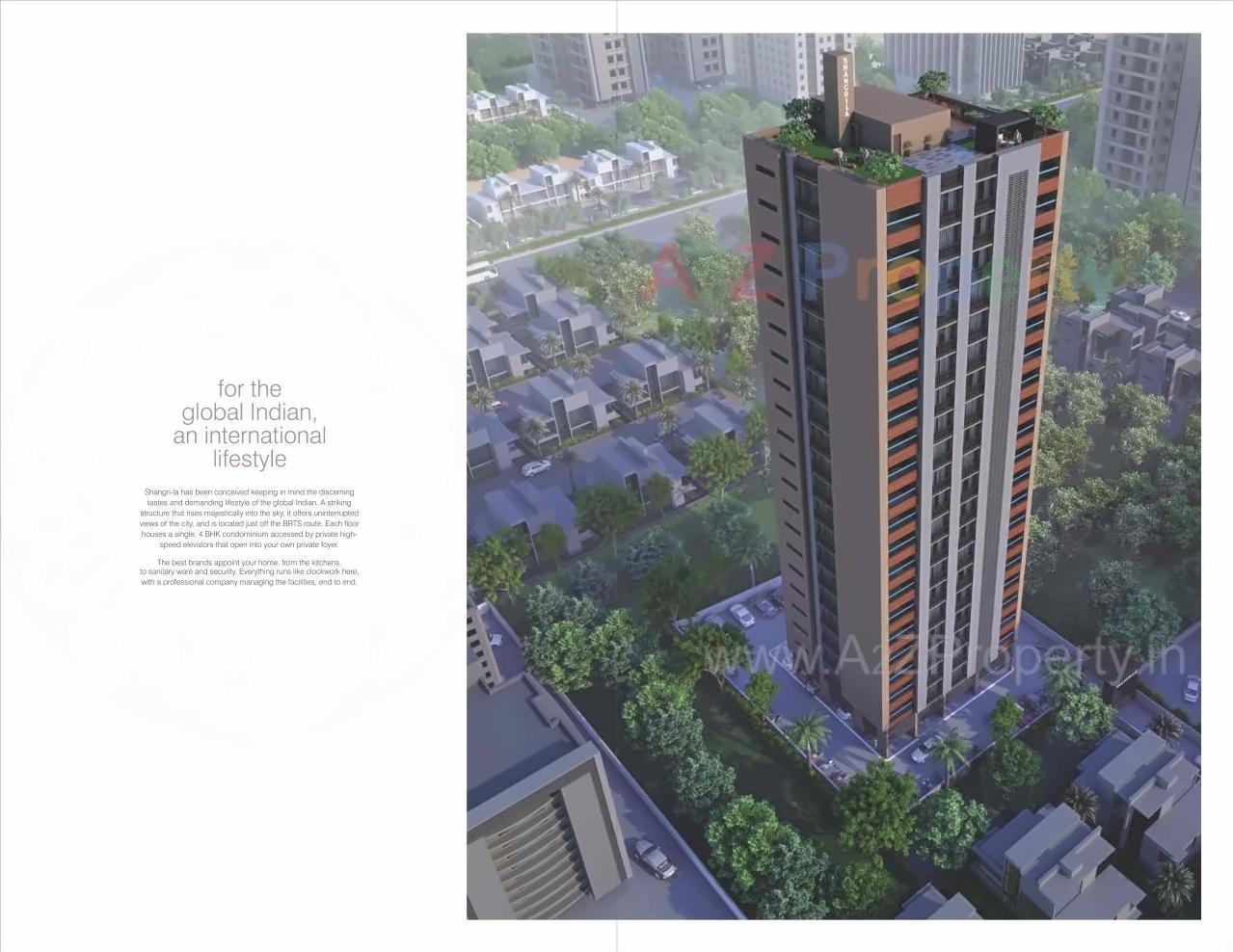 3D Elevation of real estate project Shangri La located at Vejalpur, Ahmedabad, Gujarat