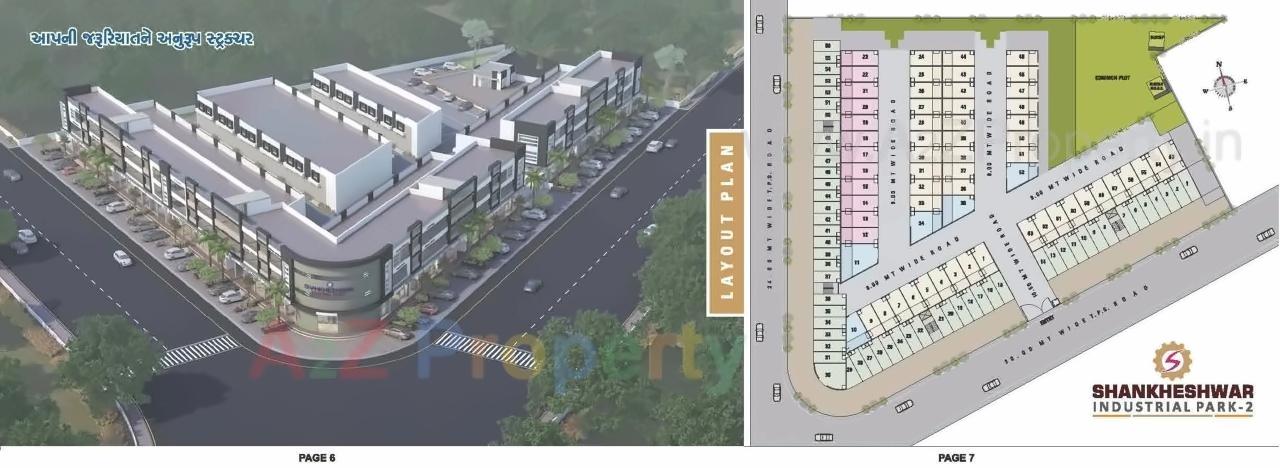 Layout of real estate project Shankeshwar Industrial Park located at Vatva, Ahmedabad, Gujarat