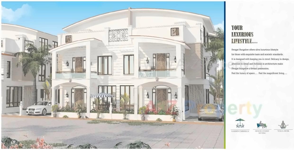 3D Elevation of real estate project Shantanam Bunglows located at Nikol, Ahmedabad, Gujarat