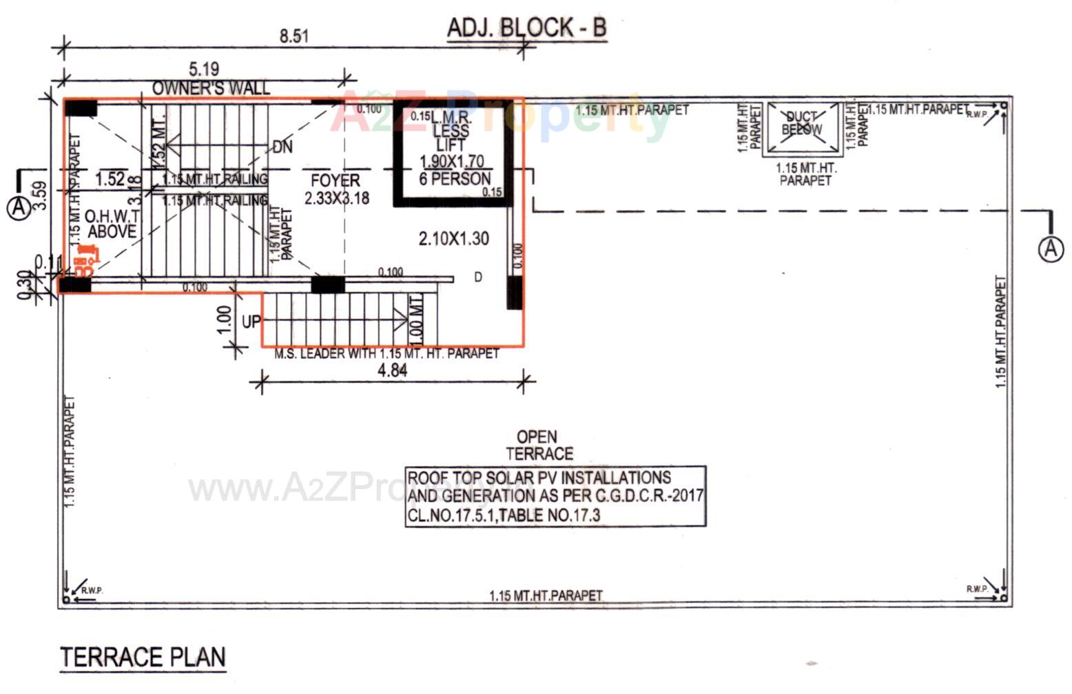 Layout of real estate project Shanti Avenue located at Paldi, Ahmedabad, Gujarat