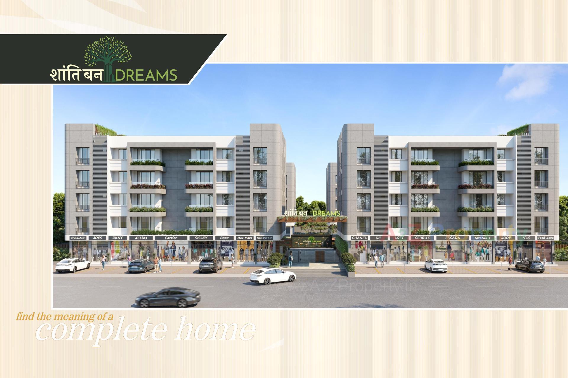 3D Elevation of real estate project Shantiban Dreams located at Ahmedabad, Ahmedabad, Gujarat