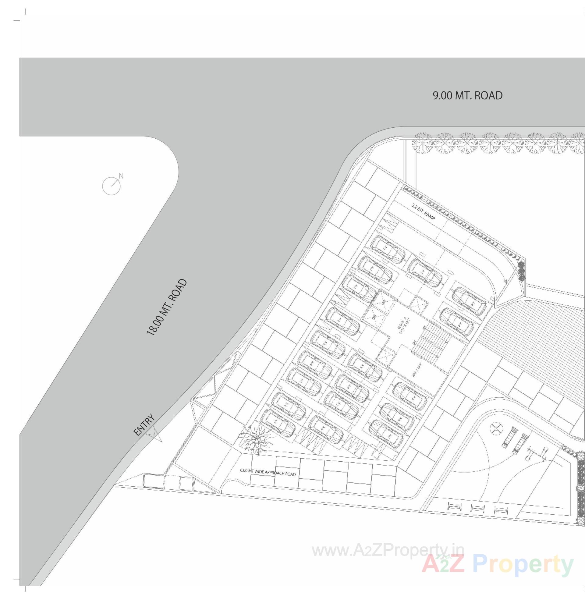 Layout of real estate project Shantideep located at Ranip, Ahmedabad, Gujarat