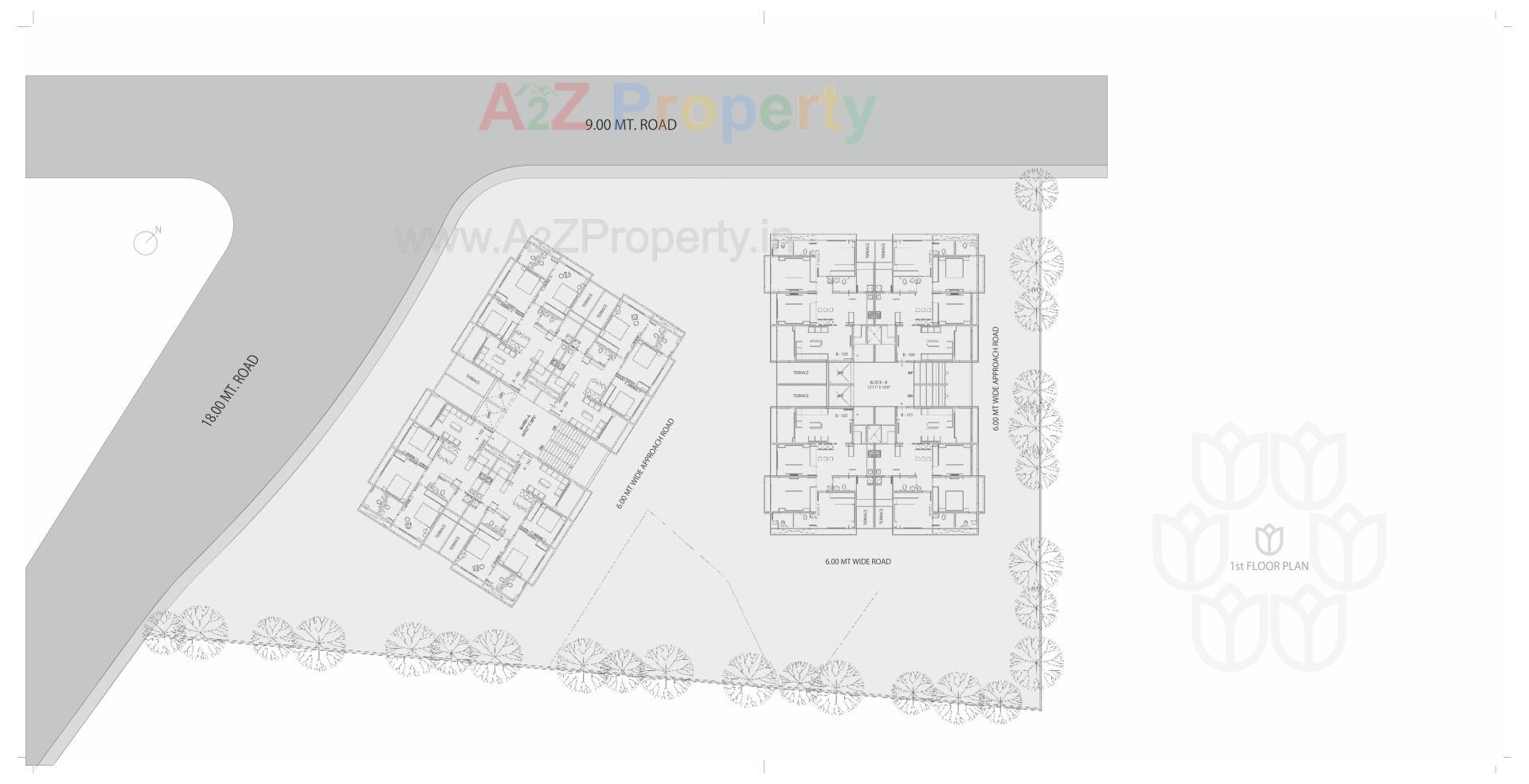 Layout of real estate project Shantideep located at Ranip, Ahmedabad, Gujarat