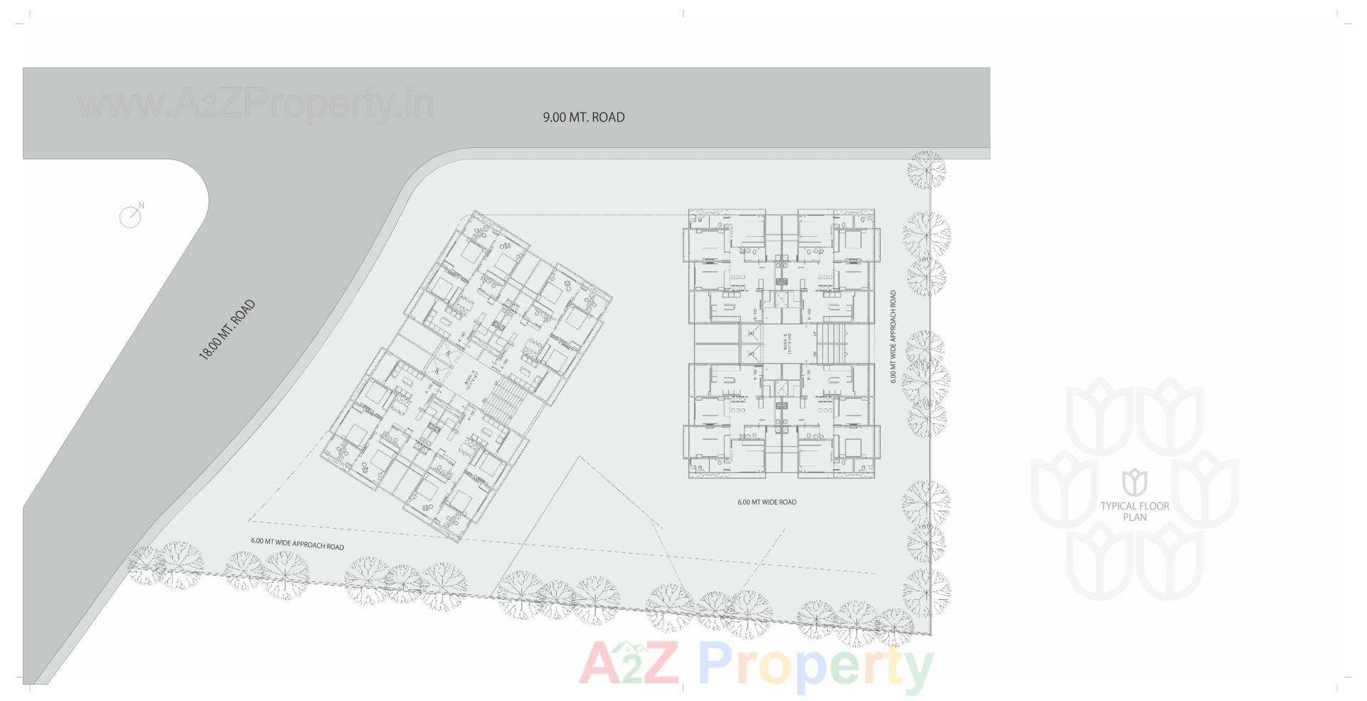 Layout of real estate project Shantideep located at Ranip, Ahmedabad, Gujarat
