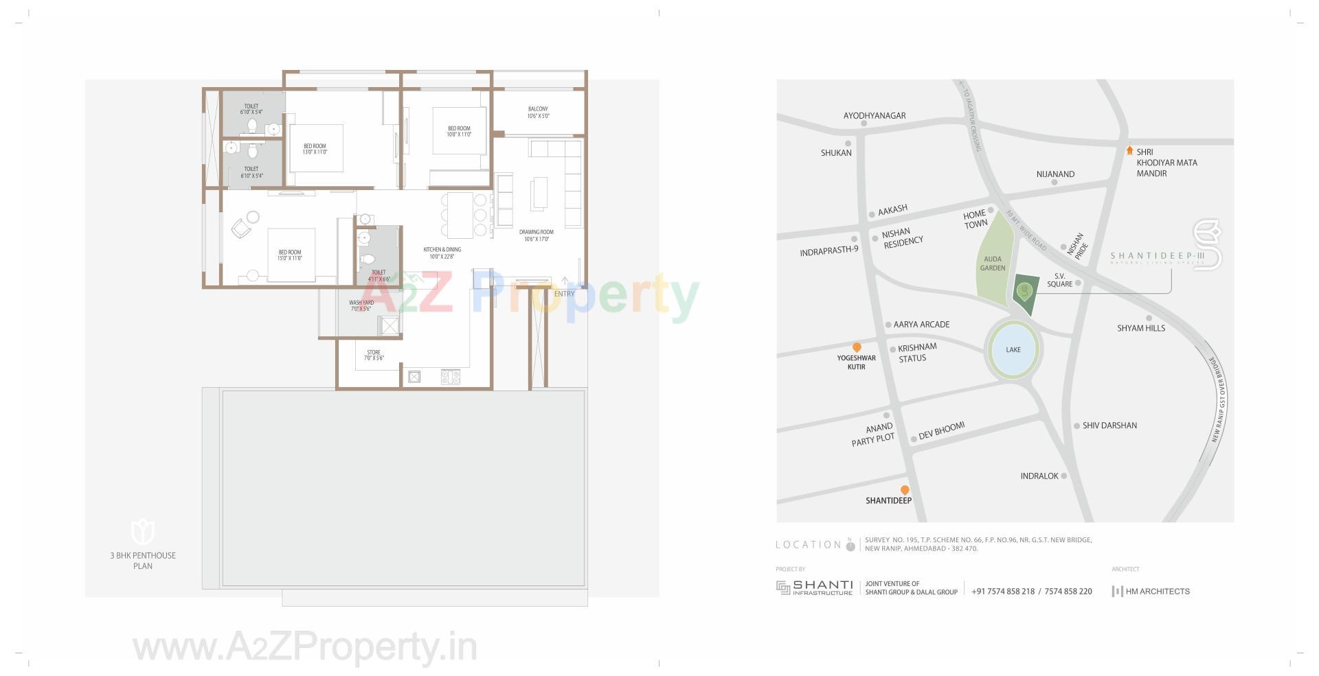 Layout of real estate project Shantideep located at Ranip, Ahmedabad, Gujarat
