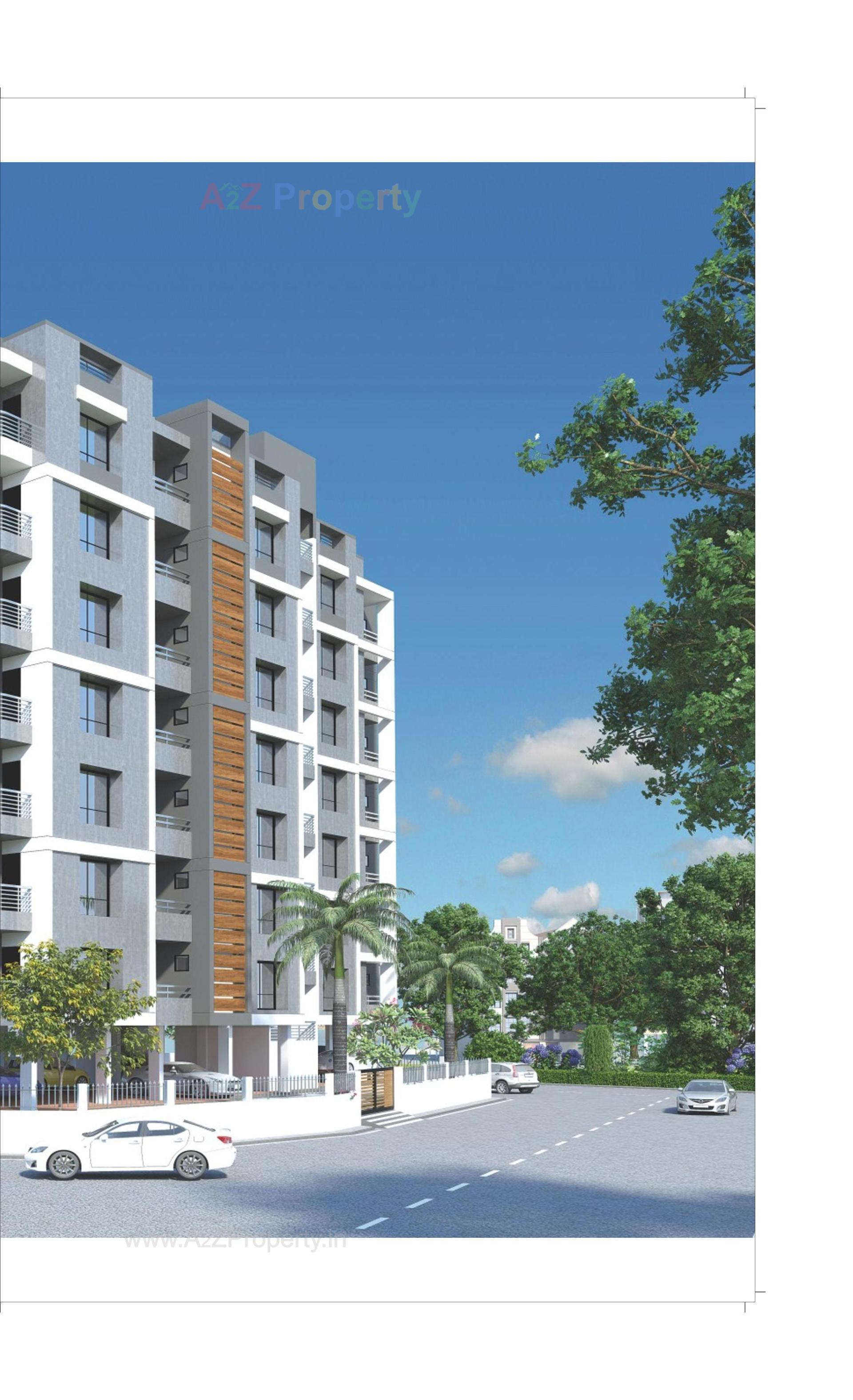 3D Elevation of real estate project Shantikrupa Residency located at Kocharab, Ahmedabad, Gujarat