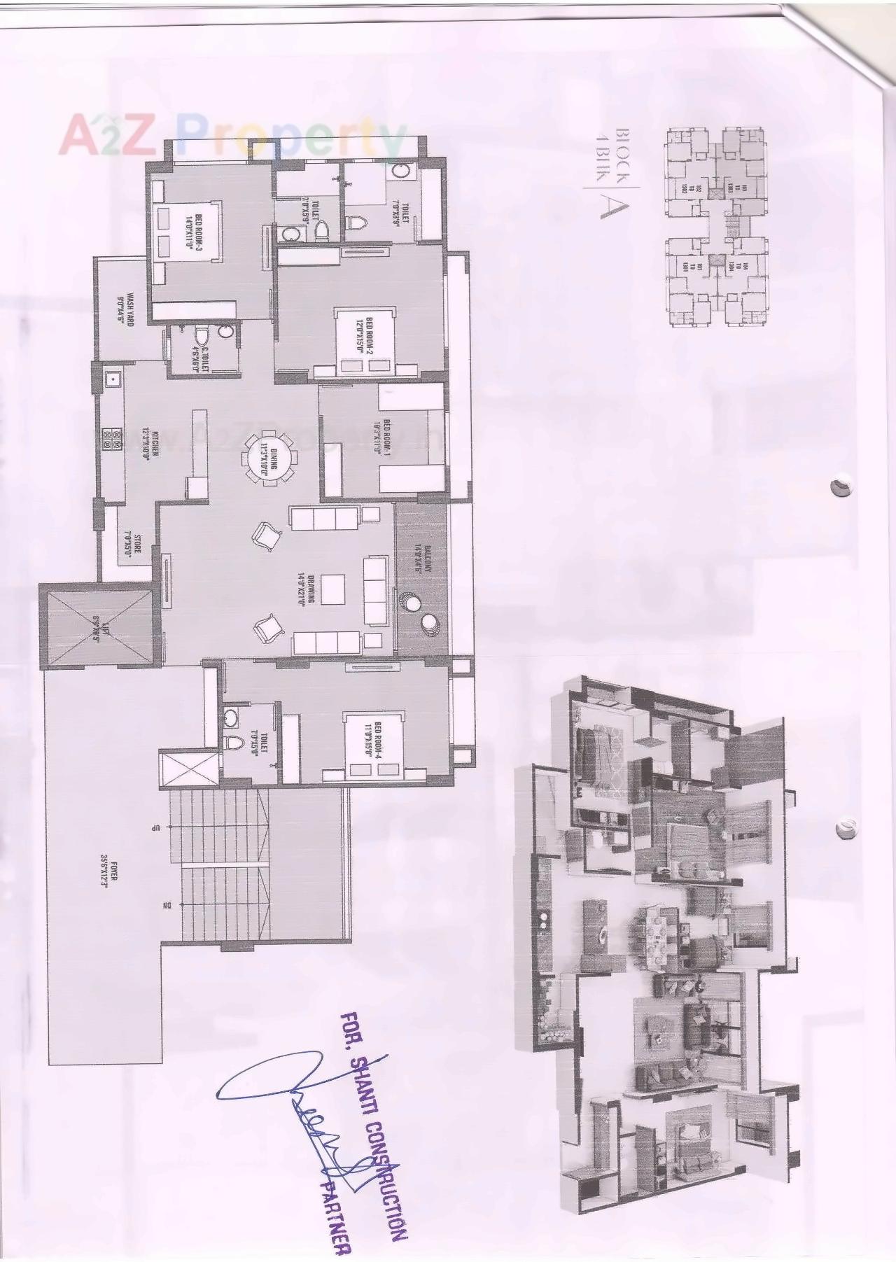 Layout of real estate project Shantikunj Bliss located at Sola, Ahmedabad, Gujarat