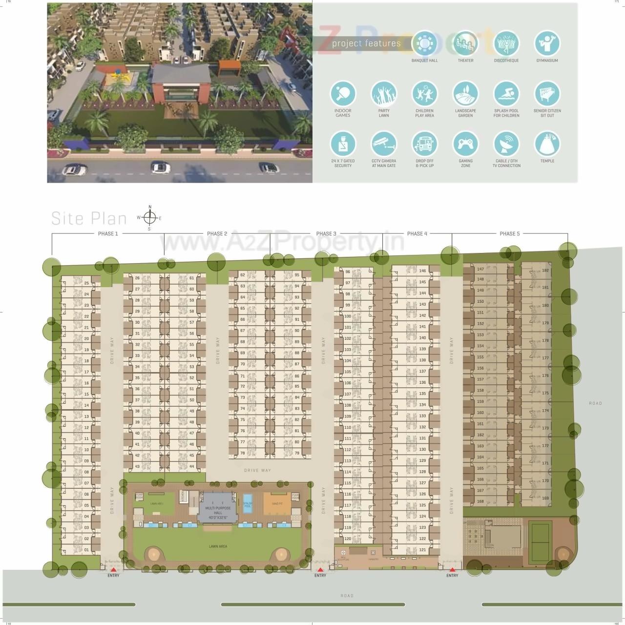 Layout of real estate project Shantikunj located at Hanspura, Ahmedabad, Gujarat