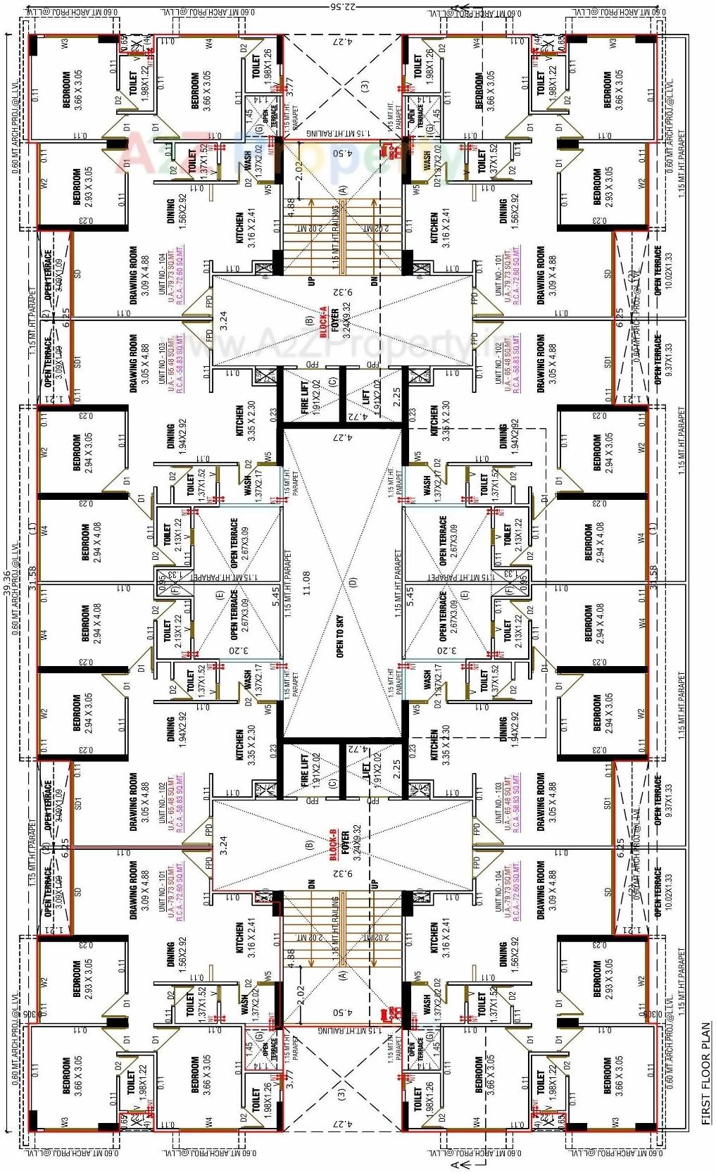 Layout of real estate project Shantim located at Ahmedabad, Ahmedabad, Gujarat