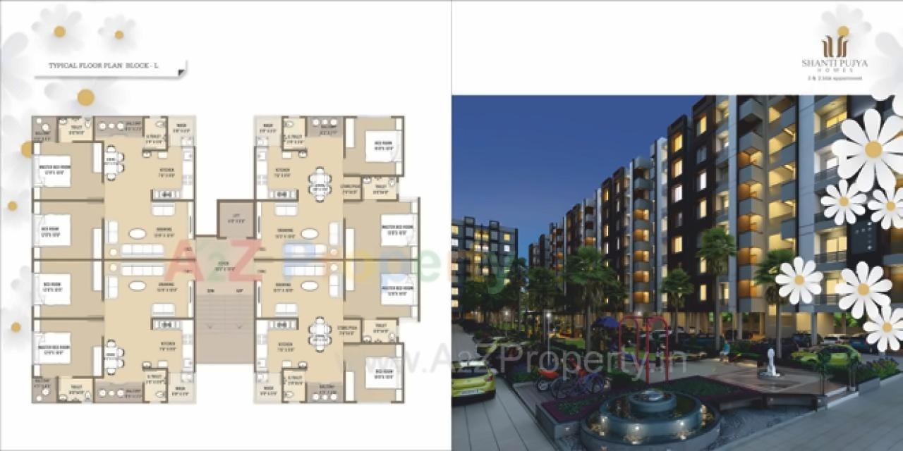 Layout of real estate project Shantipujya Homes located at Chandlodiya, Ahmedabad, Gujarat