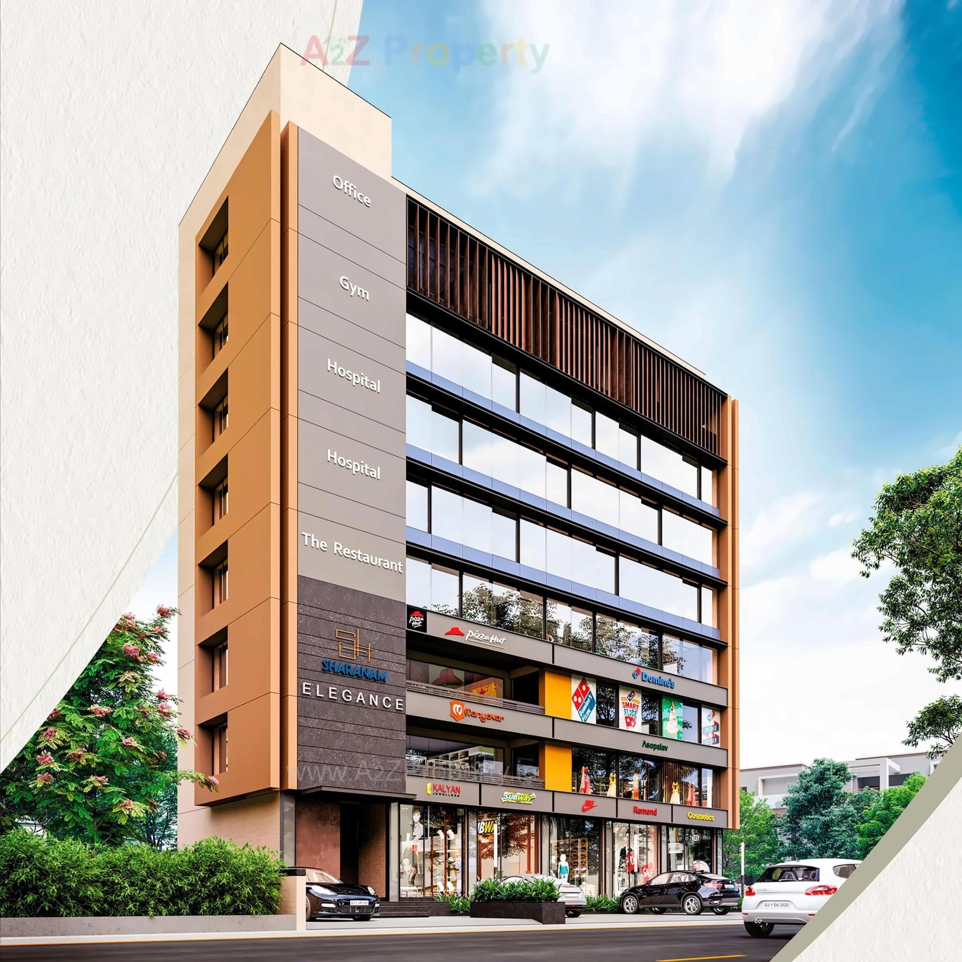 3D Elevation of real estate project Sharanam Elegance located at Manipur, Ahmedabad, Gujarat