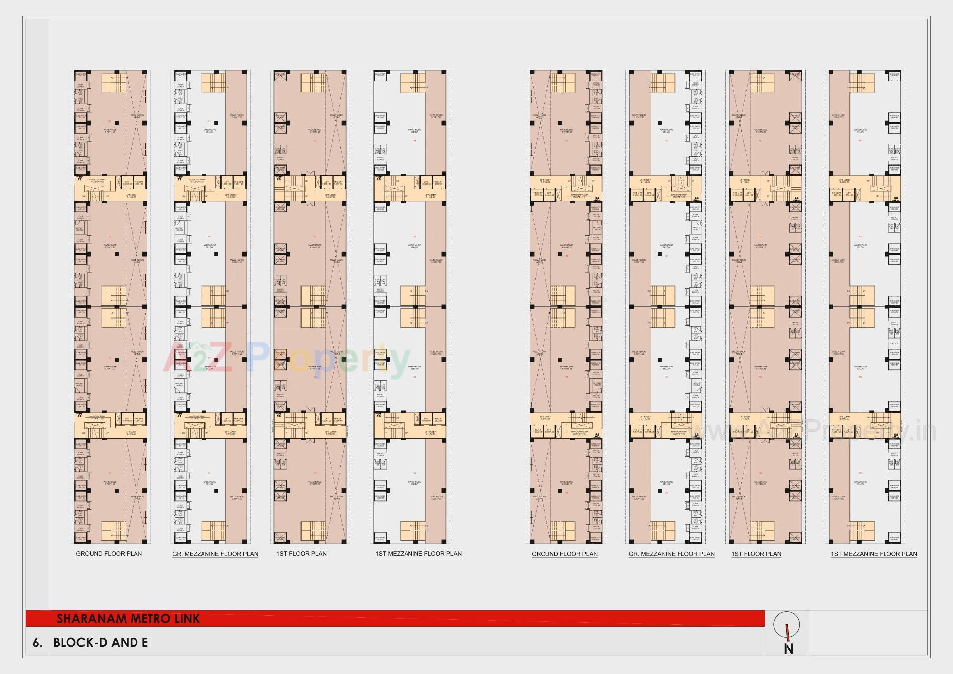 Layout of real estate project Sharanam Metrolinks located at Rakhiyal, Ahmedabad, Gujarat