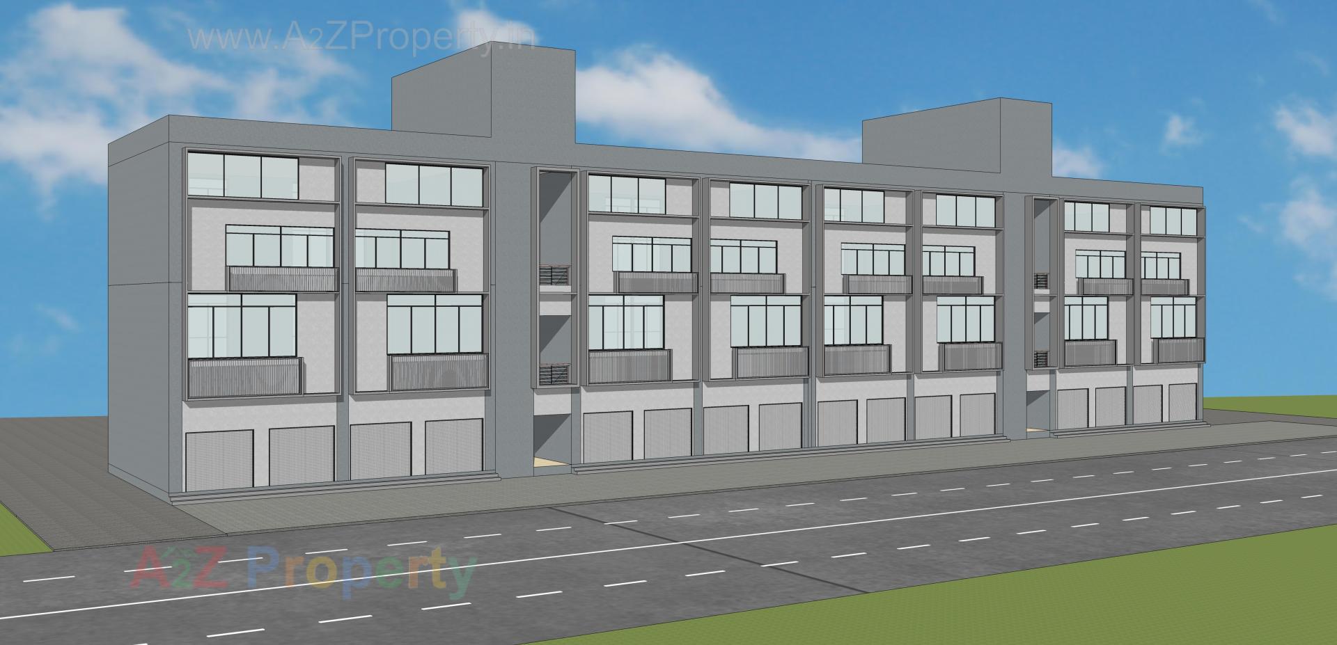 3D Elevation of real estate project Sharanam Metrolinks located at Rakhiyal, Ahmedabad, Gujarat