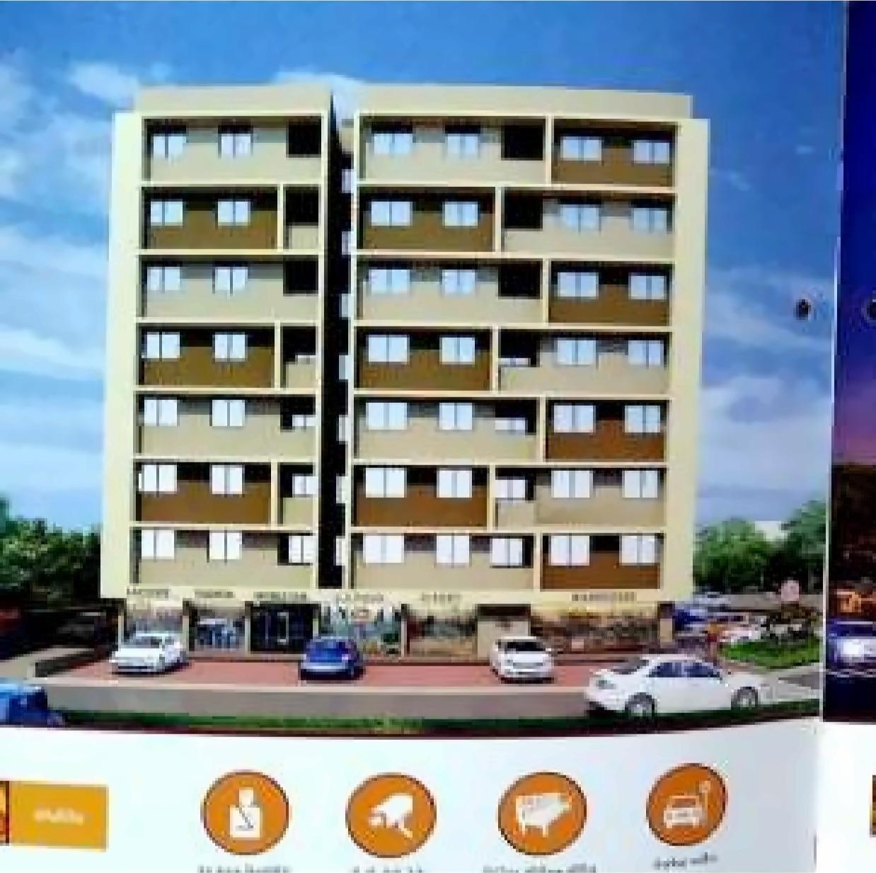 3D Elevation of real estate project Sharanam Sky Block A1+b located at Vastral, Ahmedabad, Gujarat