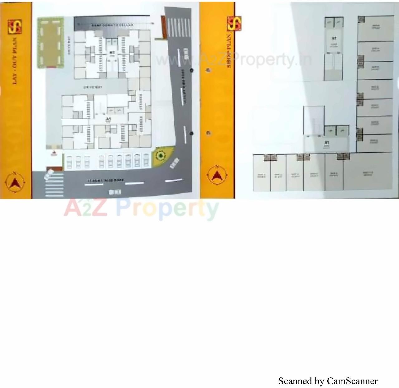 Layout of real estate project Sharanam Sky Block A1+b located at Vastral, Ahmedabad, Gujarat