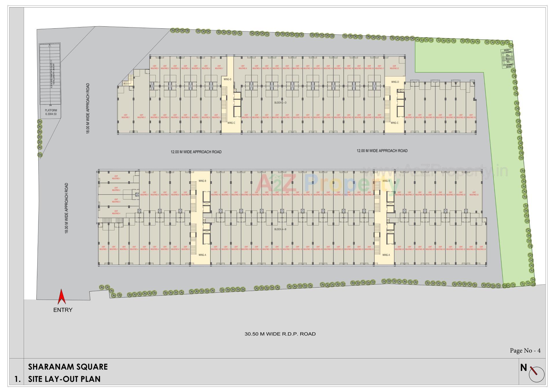 Layout of real estate project Sharanam Square located at Mithipur-rakhiyal, Ahmedabad, Gujarat