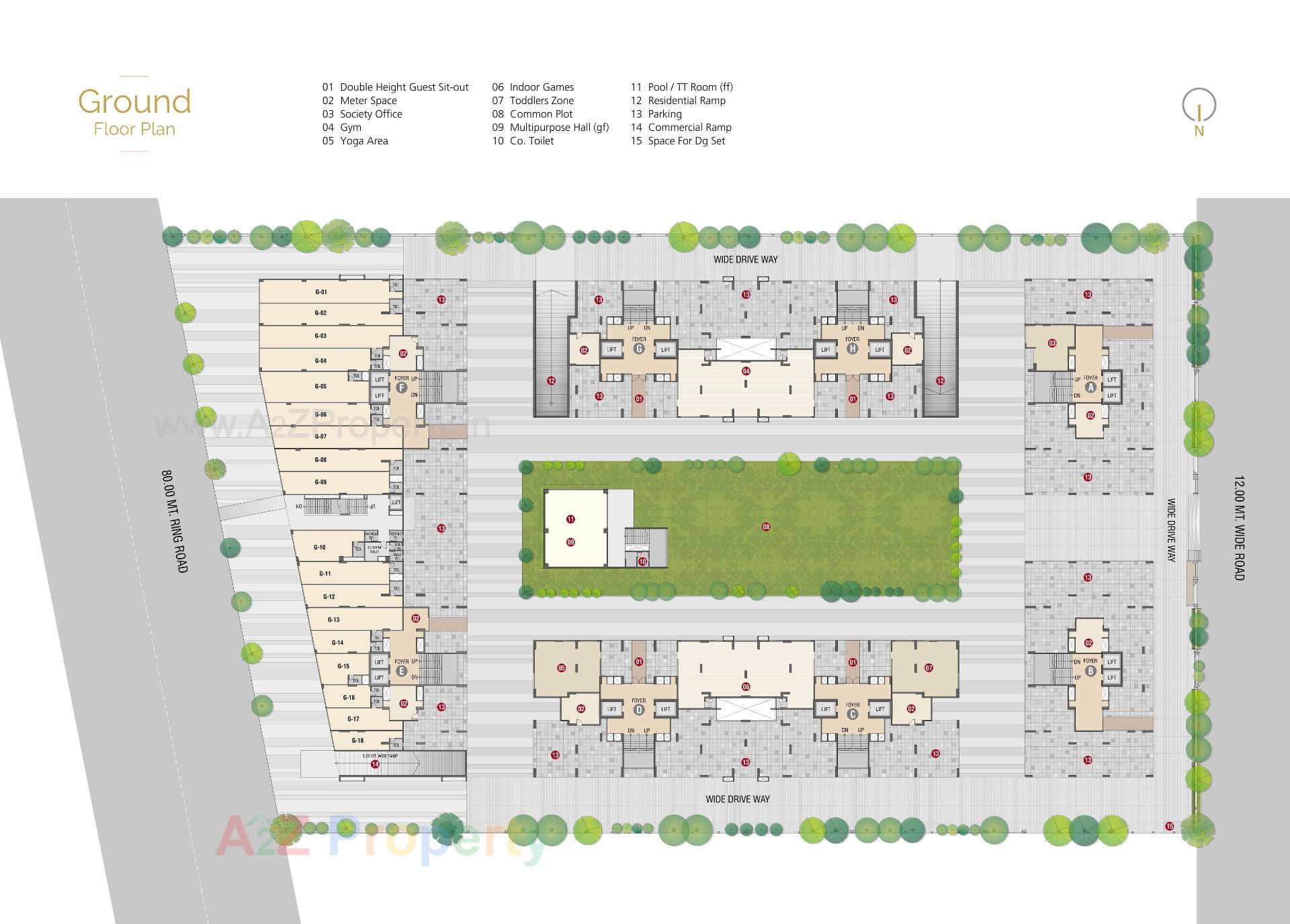 Layout of real estate project Sharanya Altura located at Shilaj, Ahmedabad, Gujarat