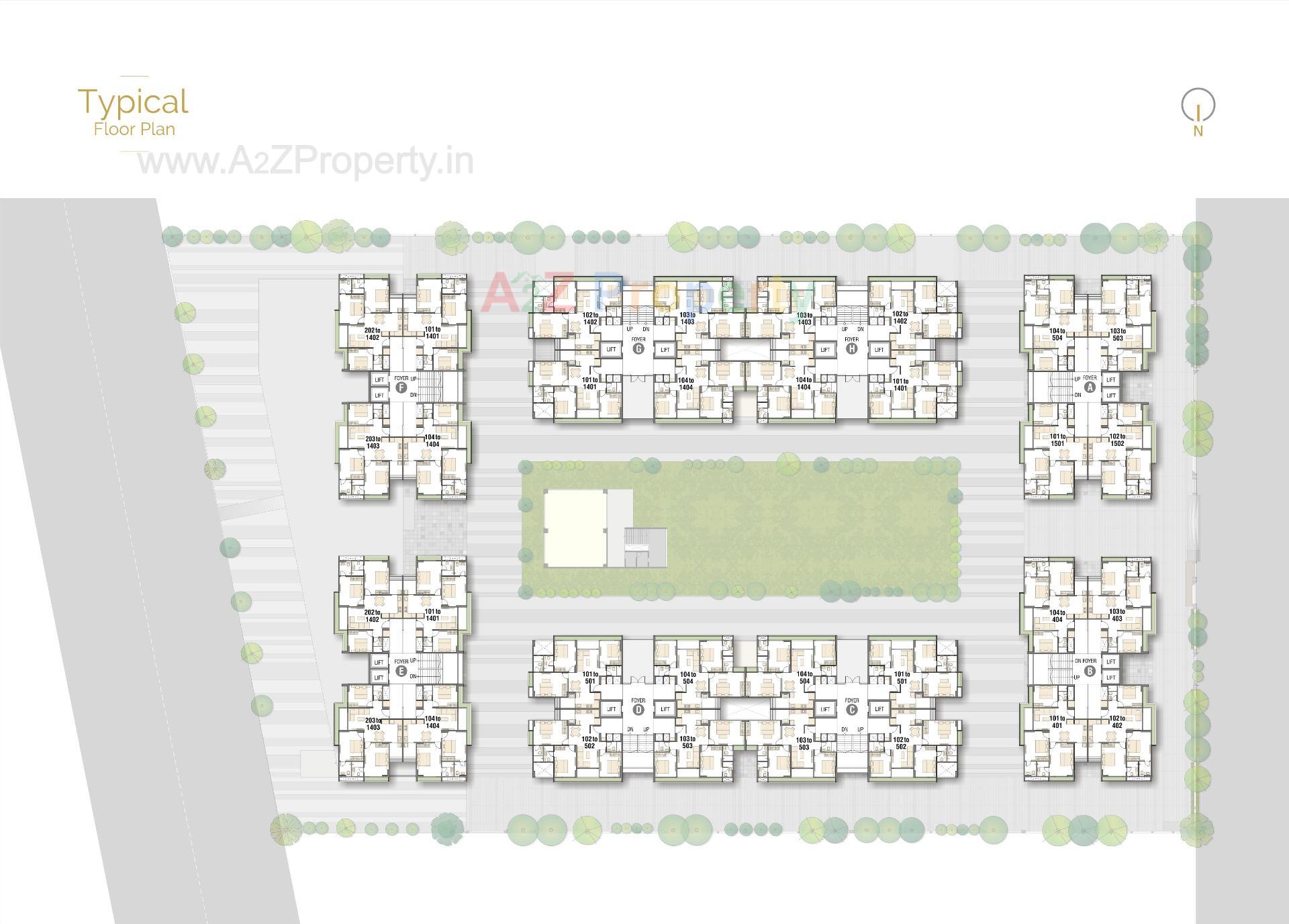 Layout of real estate project Sharanya Altura located at Shilaj, Ahmedabad, Gujarat