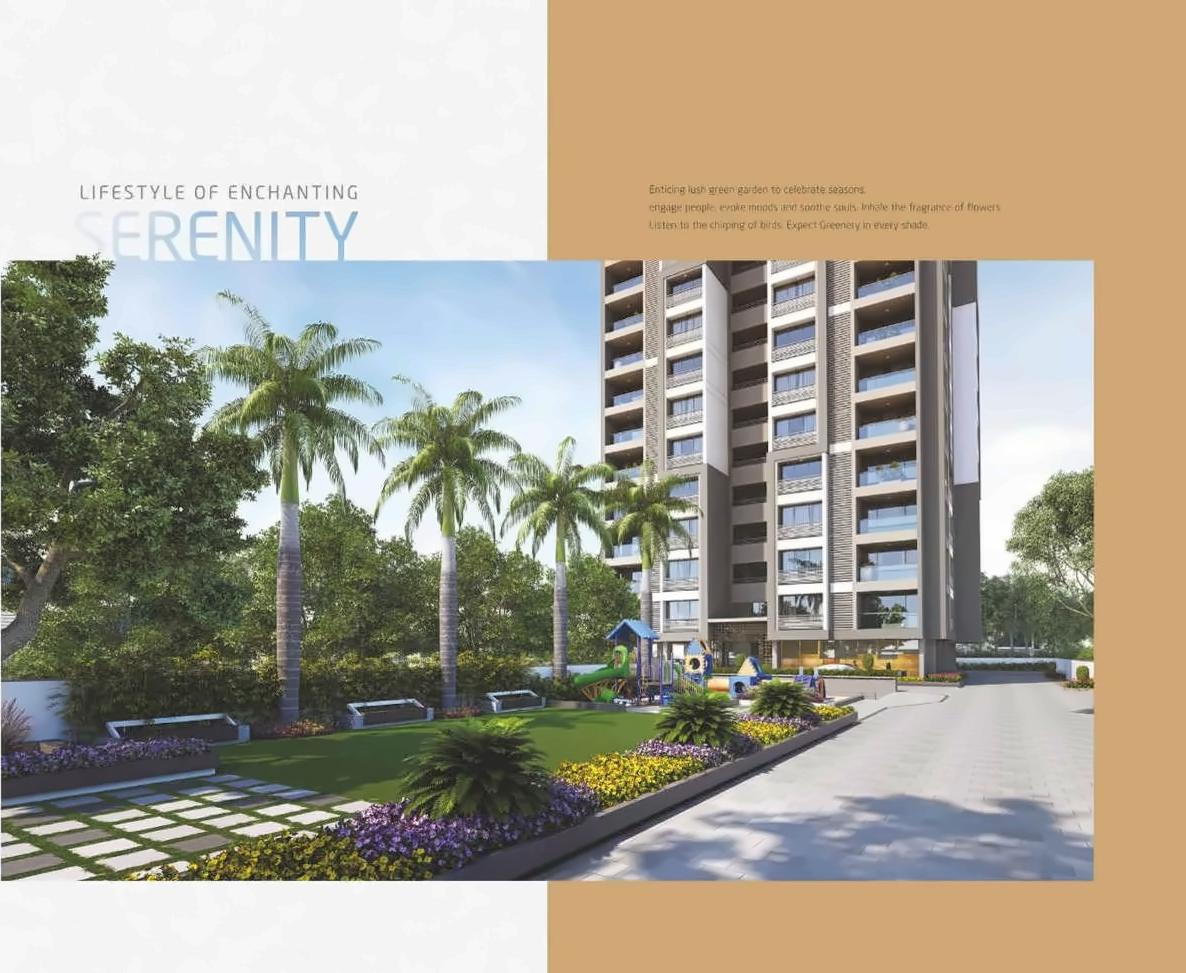 3D Elevation of real estate project Sharanya Bellevue located at Thaltej, Ahmedabad, Gujarat