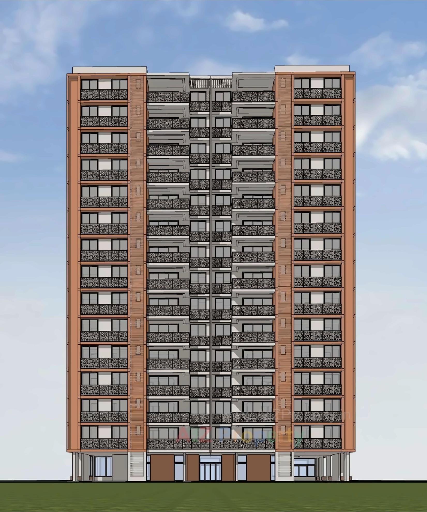 3D Elevation of real estate project Sharanya Skyvue located at Ahmedabad, Ahmedabad, Gujarat