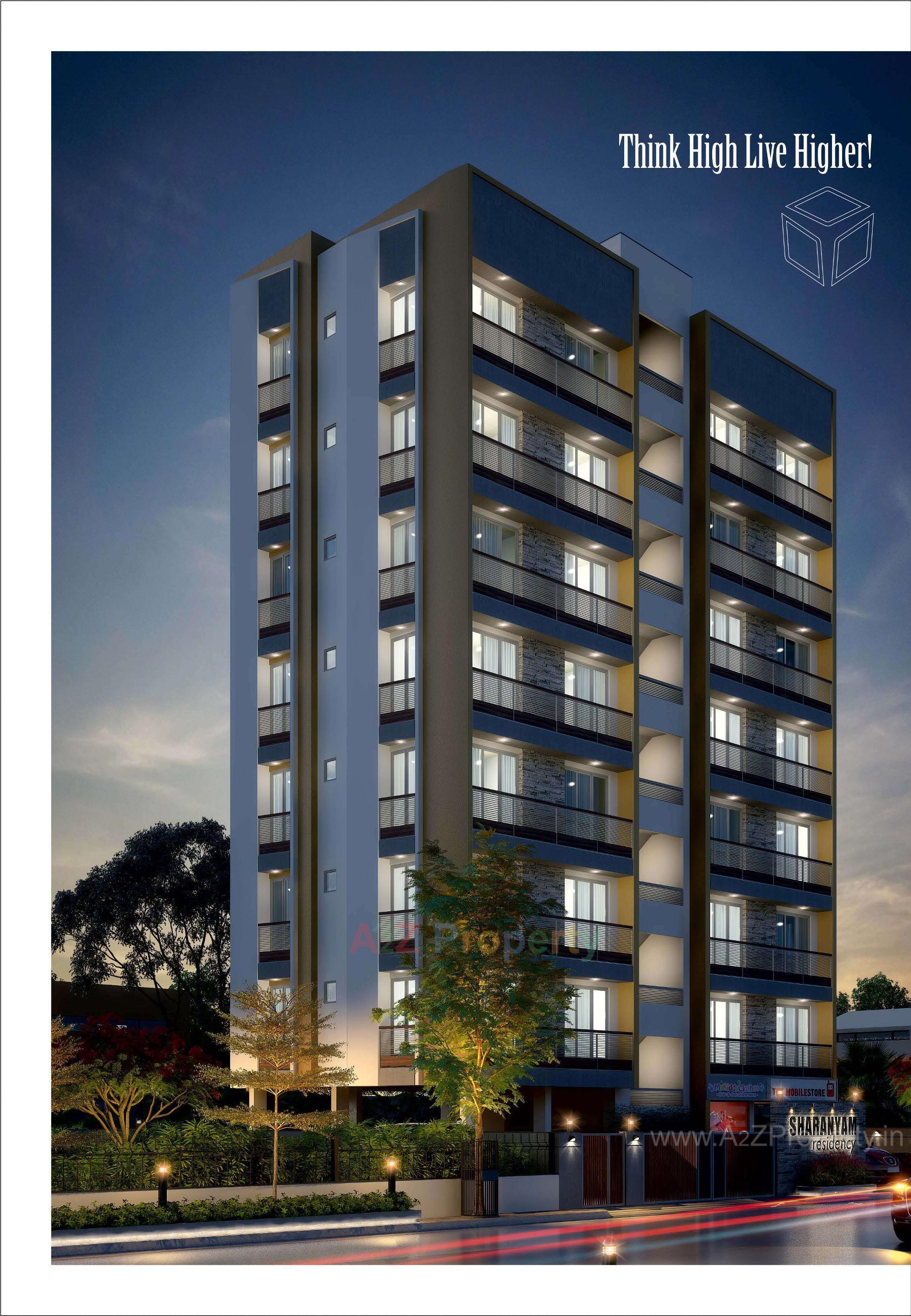3D Elevation of real estate project Sharanyam Residency located at Bhadaj, Ahmedabad, Gujarat