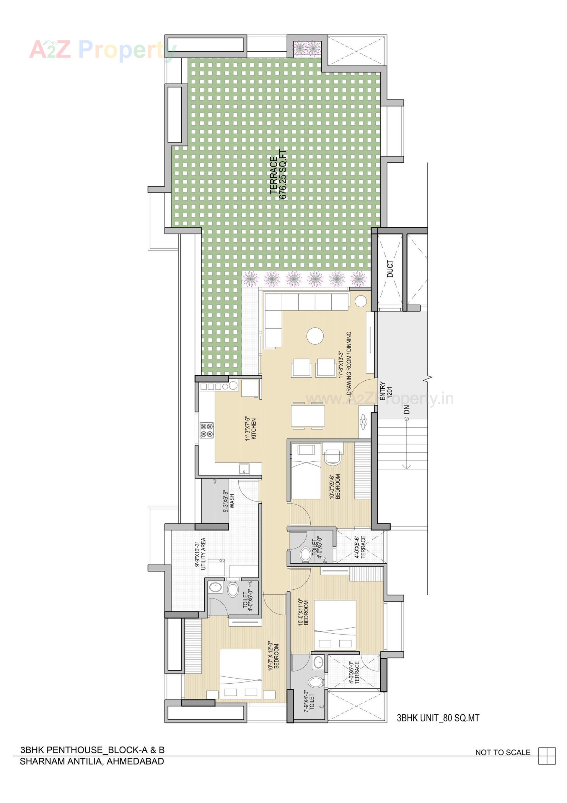 Layout of real estate project Sharnam Antlia located at Ramol, Ahmedabad, Gujarat
