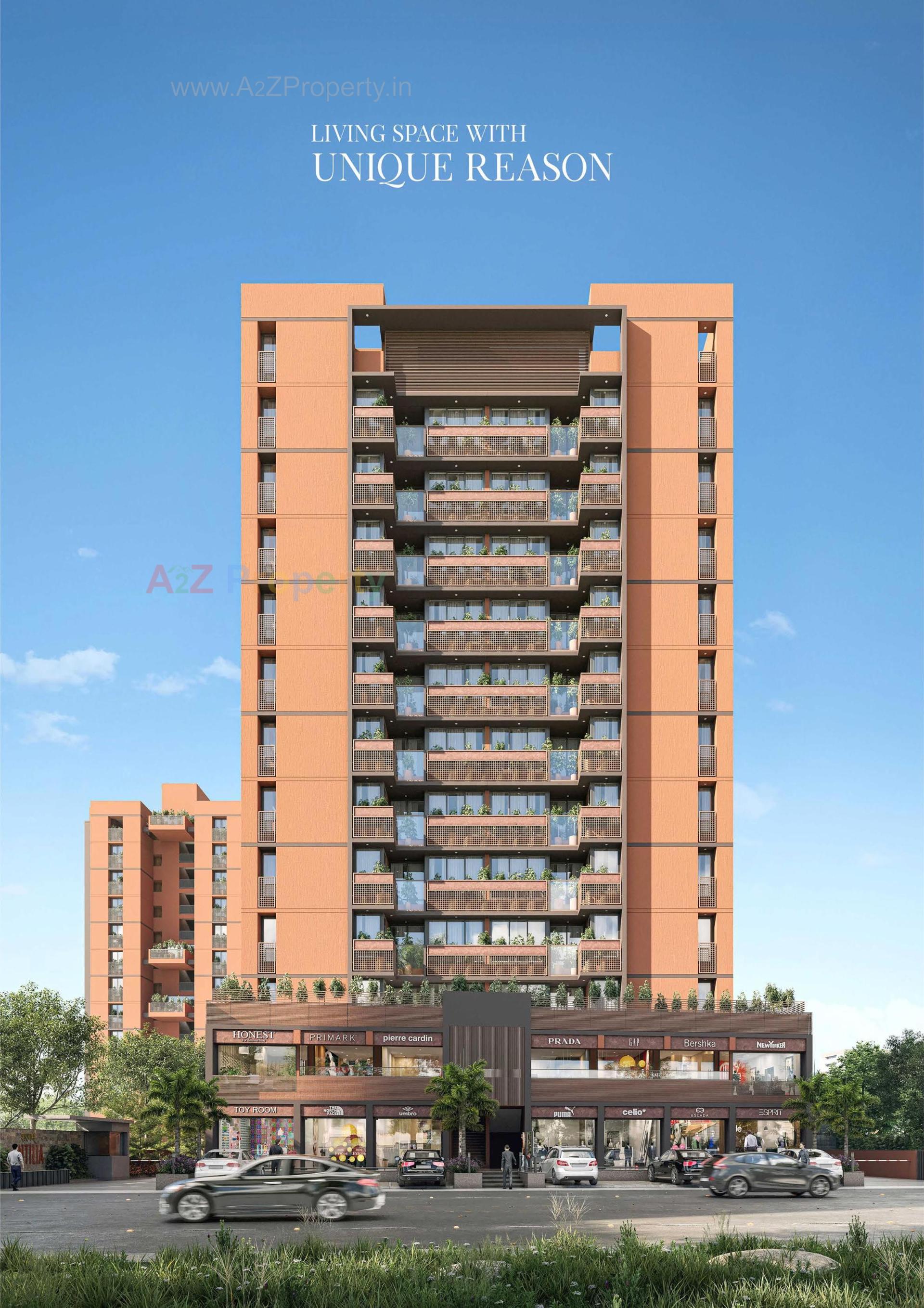 3D Elevation of real estate project Sharnam Antlia located at Ramol, Ahmedabad, Gujarat