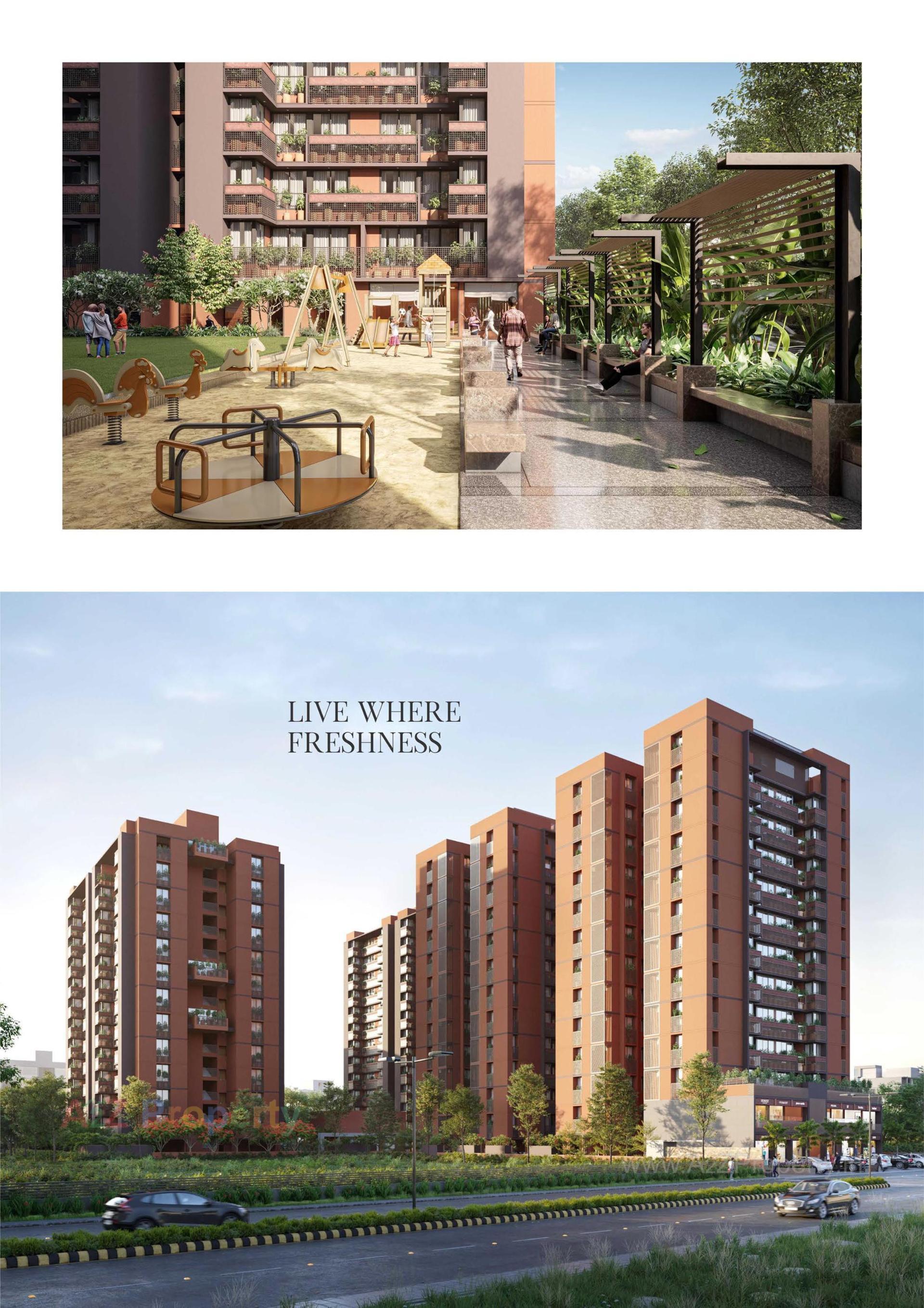 3D Elevation of real estate project Sharnam Antlia located at Ramol, Ahmedabad, Gujarat