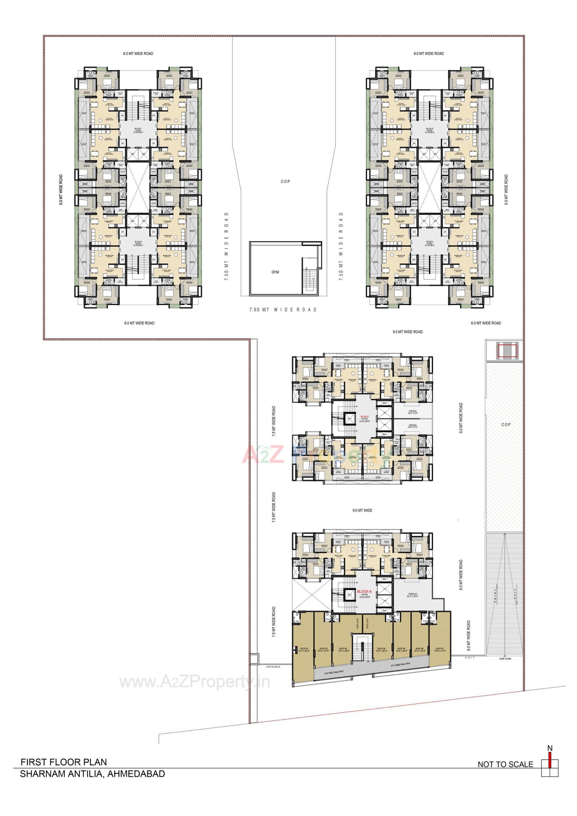 Layout of real estate project Sharnam Antlia located at Ramol, Ahmedabad, Gujarat
