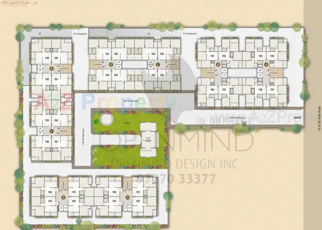 Layout of real estate project Sharnam Elegance located at Ramol, Ahmedabad, Gujarat