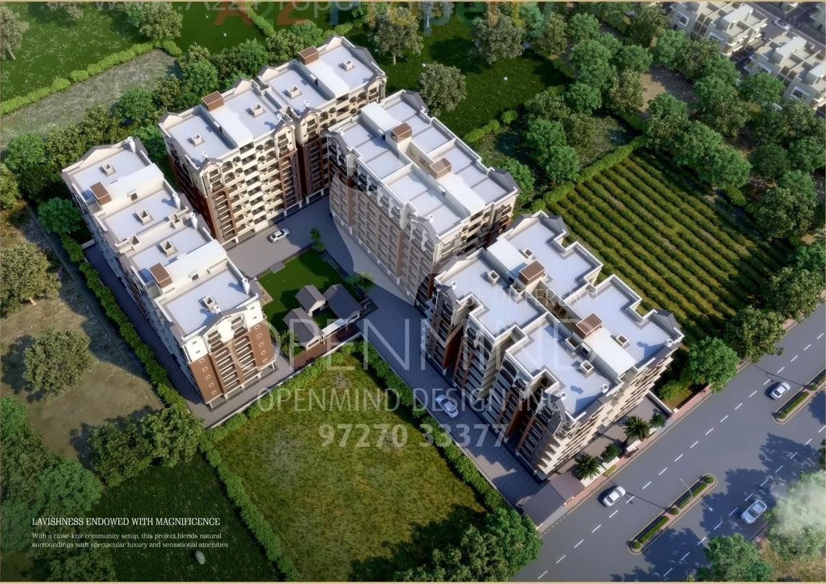 3D Elevation of real estate project Sharnam Elegance located at Ramol, Ahmedabad, Gujarat