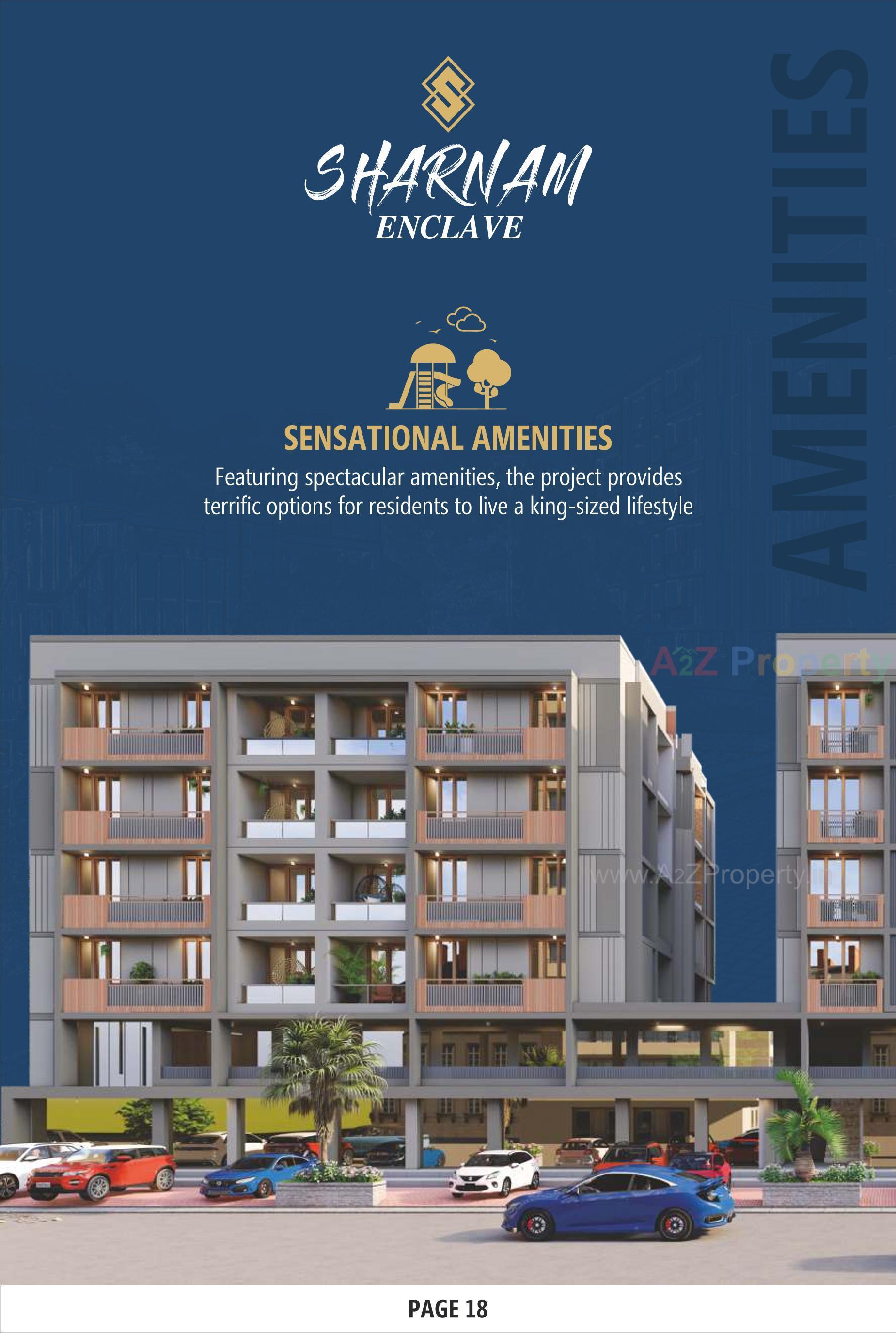 3D Elevation of real estate project Sharnam Enclave located at Hansalpur, Ahmedabad, Gujarat