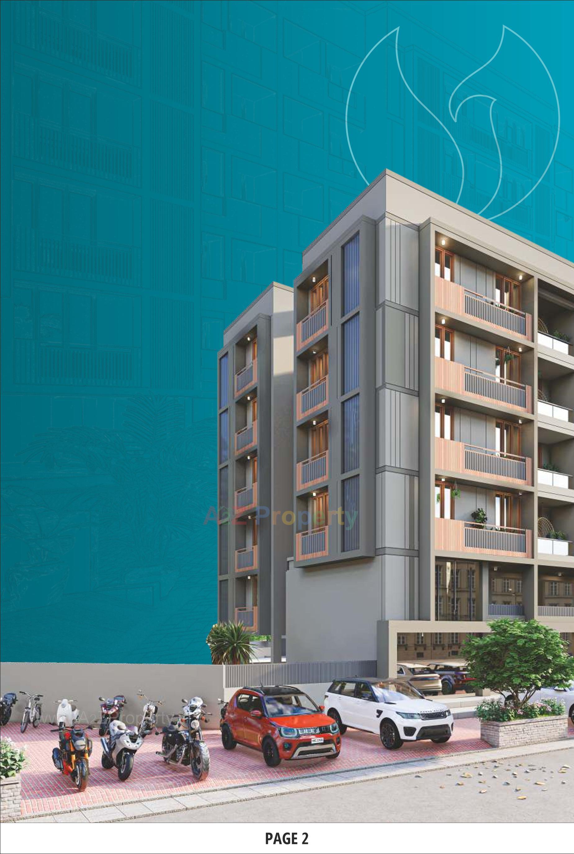 3D Elevation of real estate project Sharnam Enclave located at Hansalpur, Ahmedabad, Gujarat