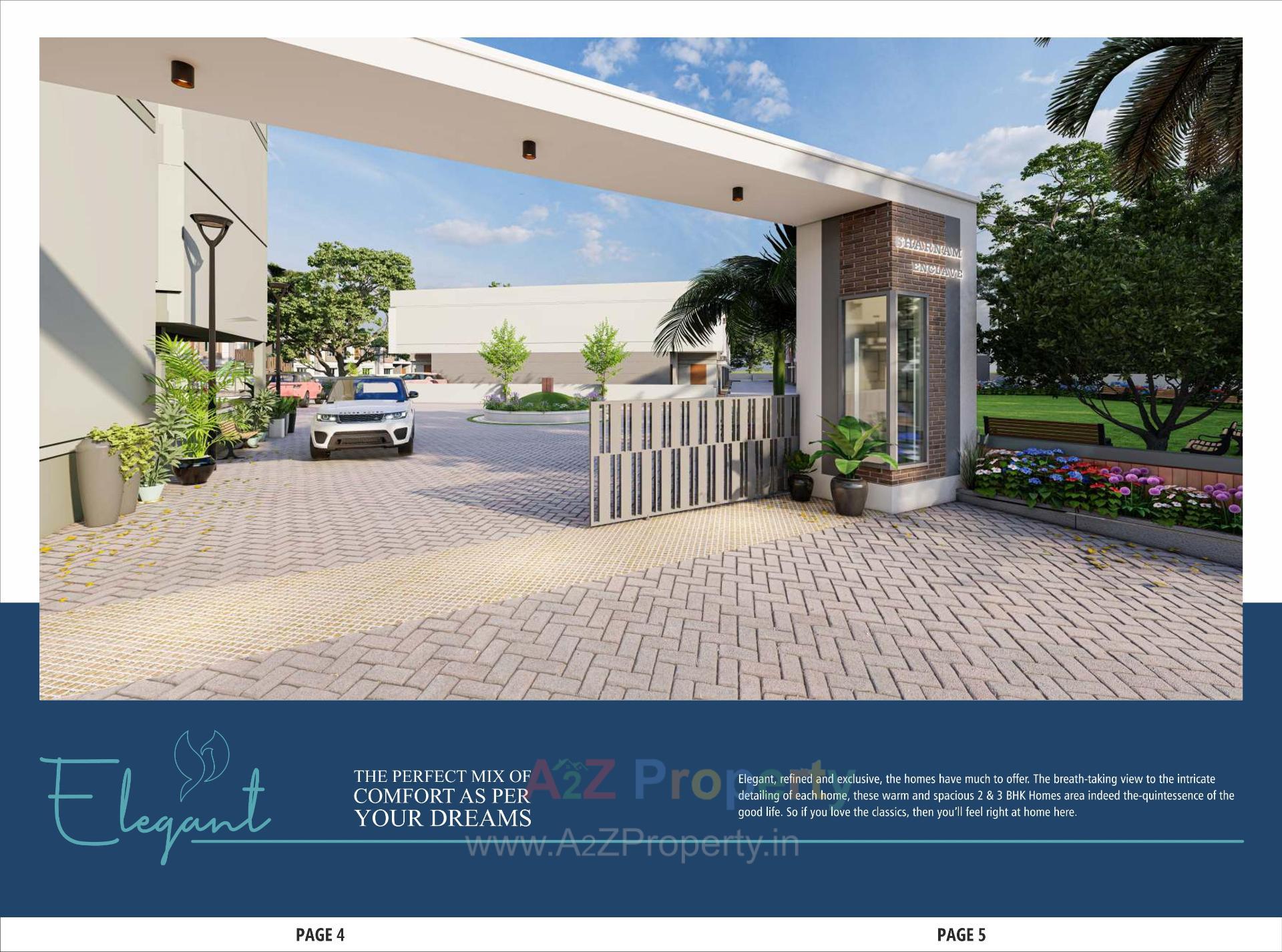 3D Elevation of real estate project Sharnam Enclave located at Hansalpur, Ahmedabad, Gujarat