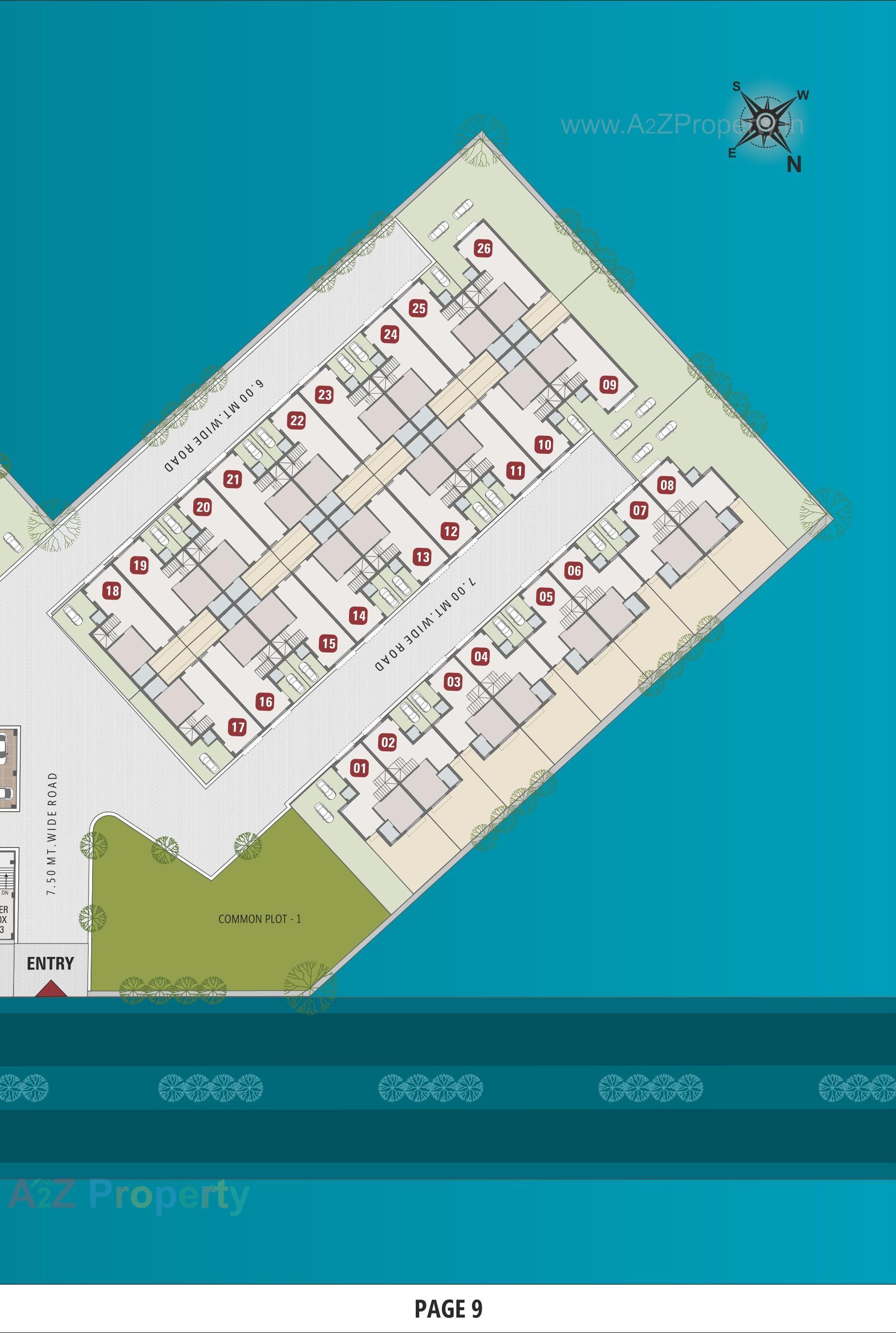 Layout of real estate project Sharnam Enclave located at Hansalpur, Ahmedabad, Gujarat