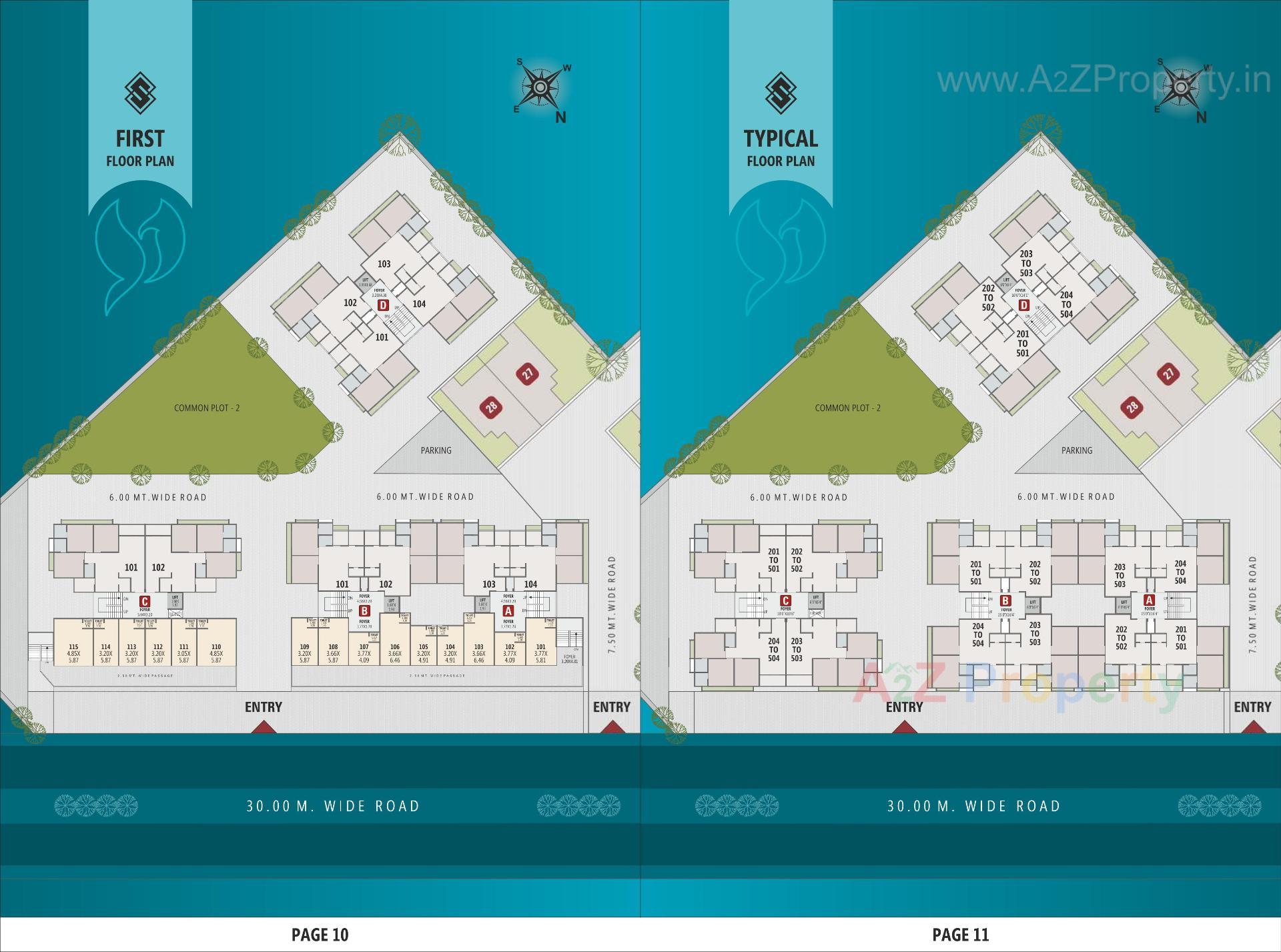 Layout of real estate project Sharnam Enclave located at Hansalpur, Ahmedabad, Gujarat
