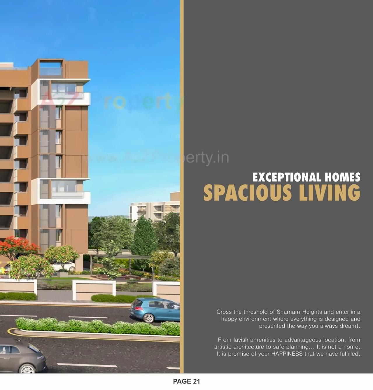 3D Elevation of real estate project Sharnam Heights located at Kathwada, Ahmedabad, Gujarat