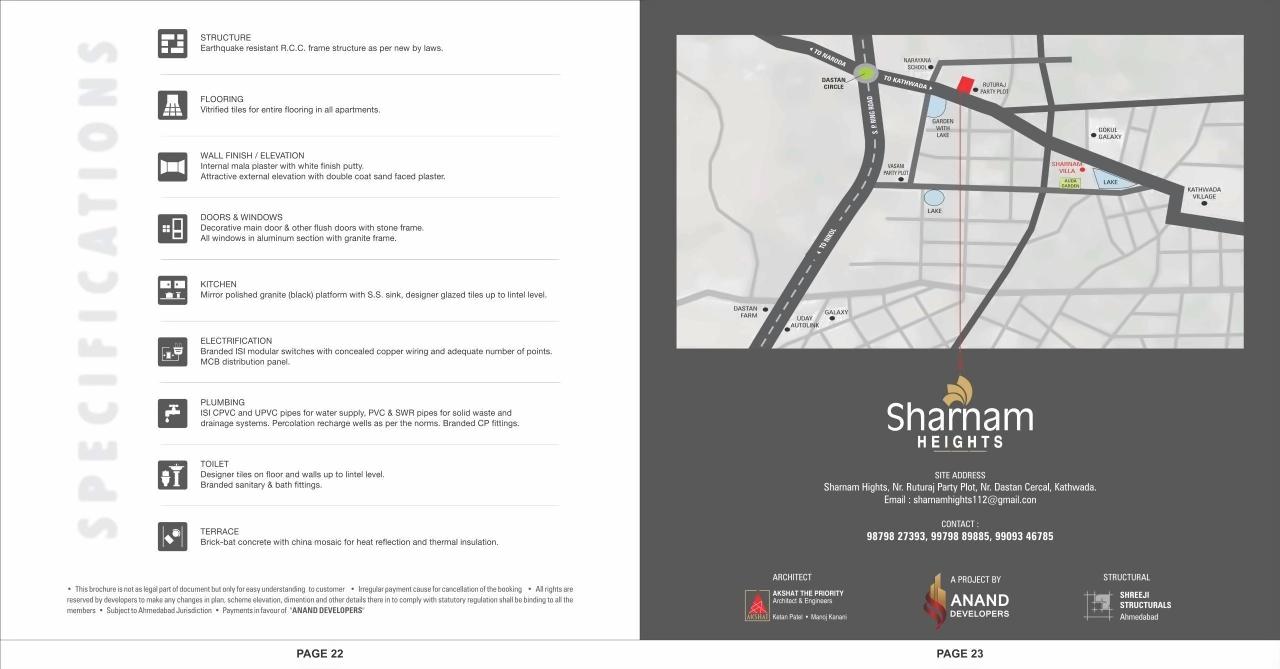  of real estate project Sharnam Heights located at Kathwada, Ahmedabad, Gujarat