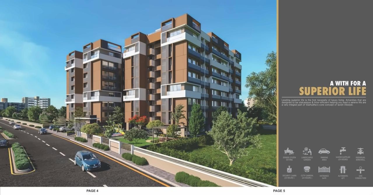 3D Elevation of real estate project Sharnam Heights located at Kathwada, Ahmedabad, Gujarat