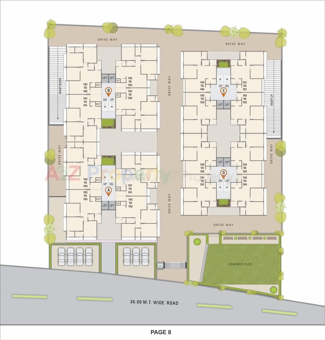 Layout of real estate project Sharnam Heights located at Kathwada, Ahmedabad, Gujarat