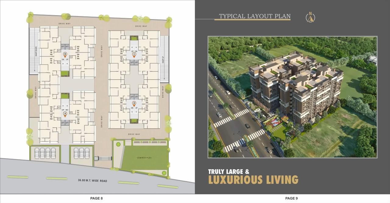 Layout of real estate project Sharnam Heights located at Kathwada, Ahmedabad, Gujarat