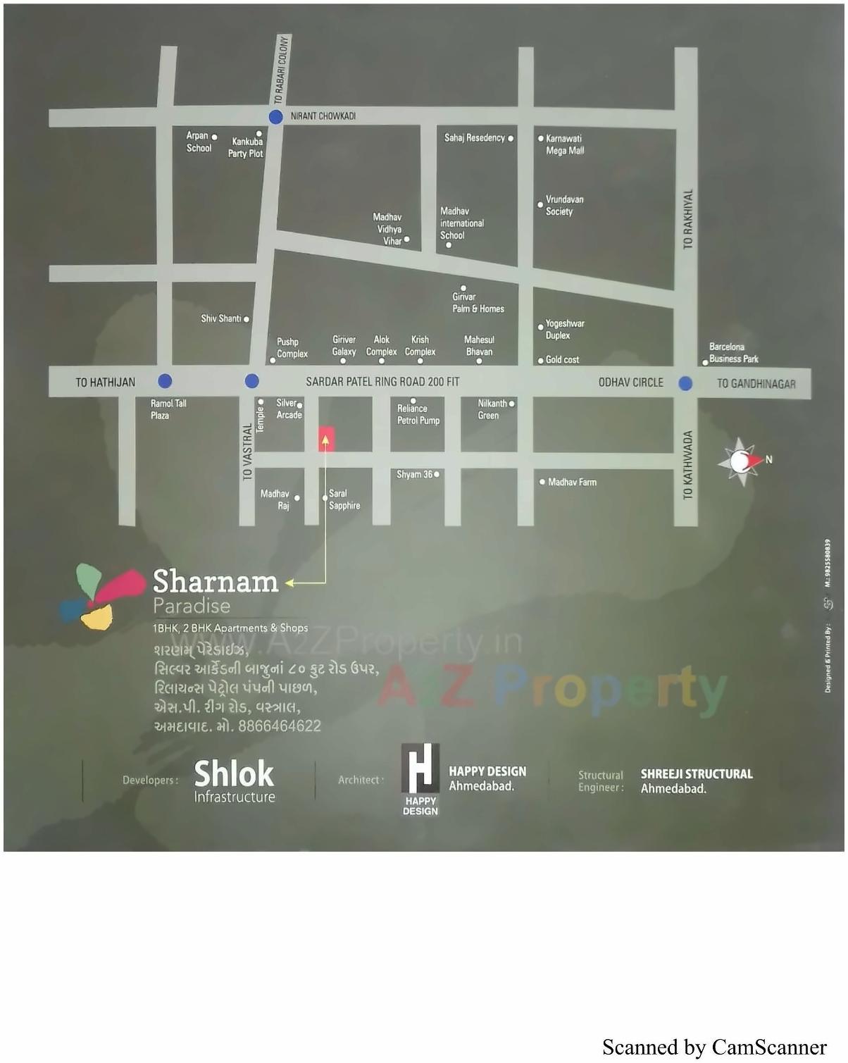  of real estate project Sharnam Paradise located at Vastral, Ahmedabad, Gujarat