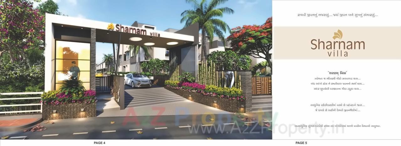 3D Elevation of real estate project Sharnam Villa located at Kathwada, Ahmedabad, Gujarat